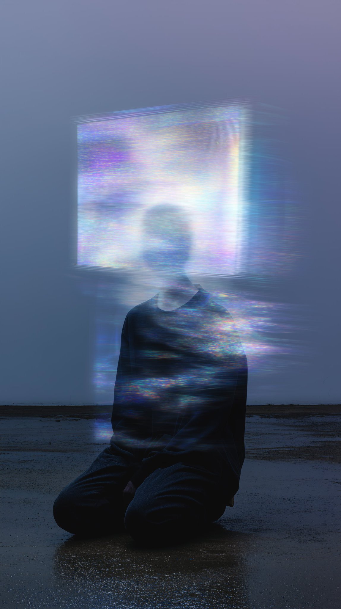 Iridescent Silhouette Person Artwork Best X Twitter Unique Creative Wallpapers And Backgrounds For iPhone 17 Series Including 17 Pro Max And iPhone Air iPhone wallpaper