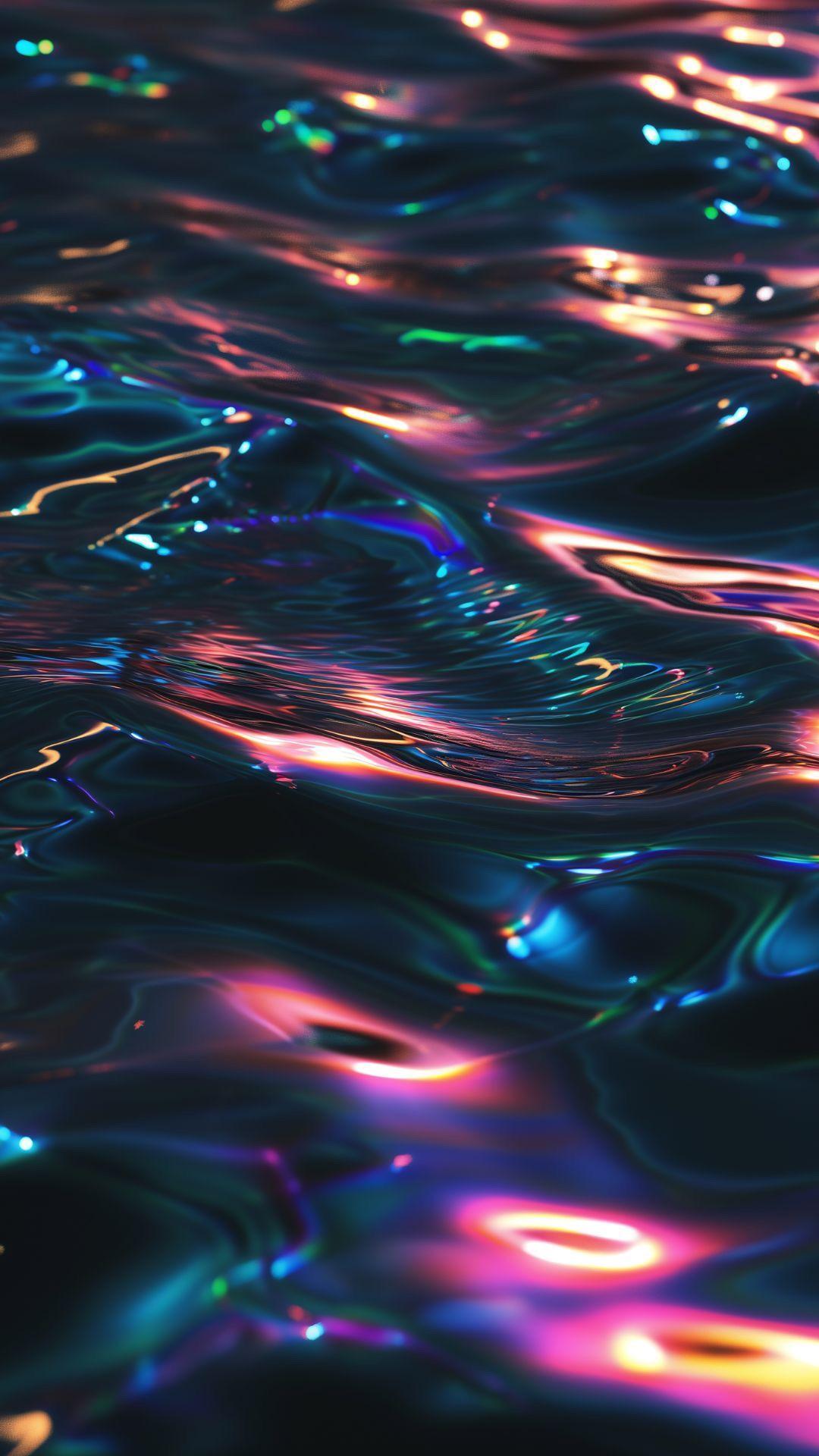 Iridescent Water Lake Droplets Made For Apple iOS 26 Liquid Glass - Best Most Popular Free Wallpapers For Apple And Android Devices Including Samsung Xiaomi OnePlus iPhone wallpaper