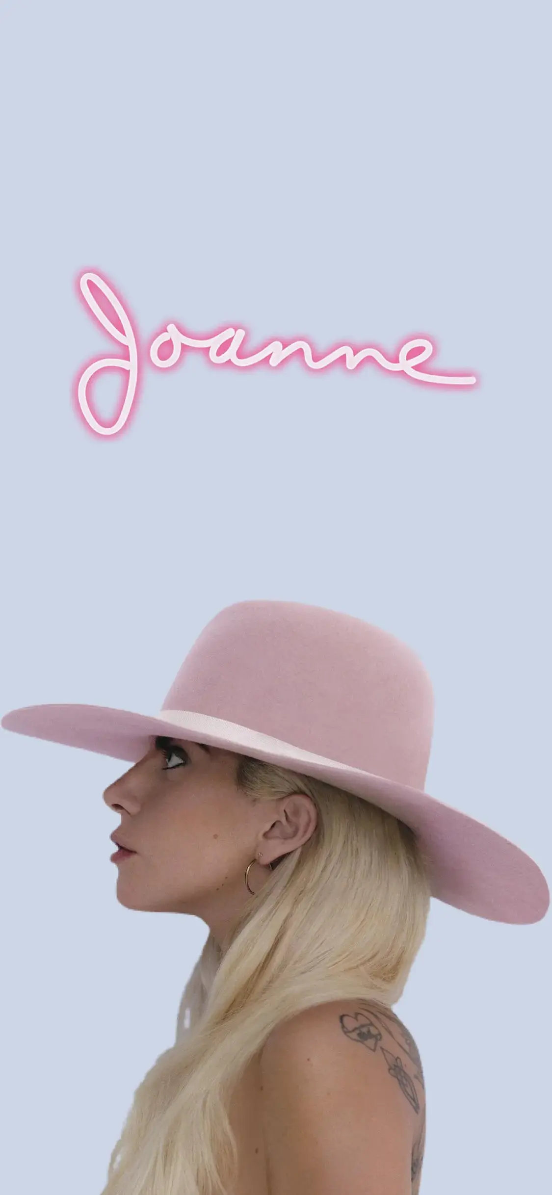 Lady Gaga Joanne Album Cover Official Baby Blue wallpaper for Apple iPhone, Apple Watch, Mac, iPad and Apple Watch