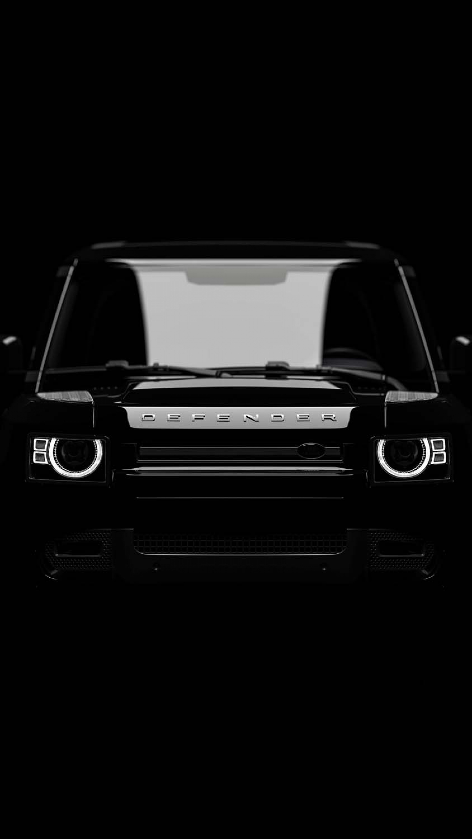 Land Rover Defender Shiny Black Logo