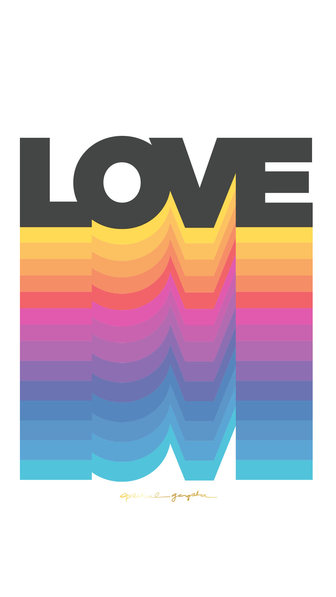 LGBTQIA LGBT Gay Pride Rainbow Flag Love 3D Text