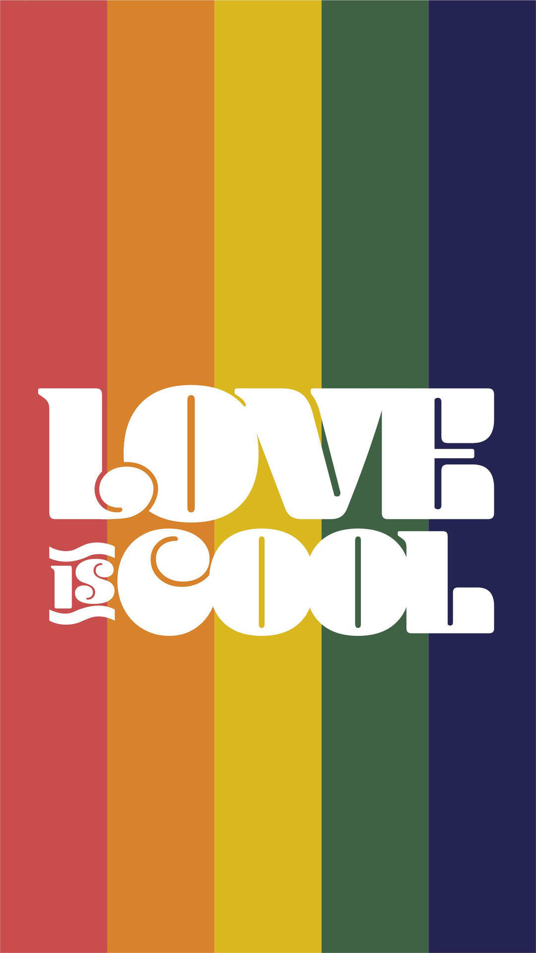 LGBTQIA LGBT Gay Pride Rainbow Flag Love Is Cool Quote Stripes wallpaper for Apple iPhone, Apple Watch, Mac, iPad and Apple Watch