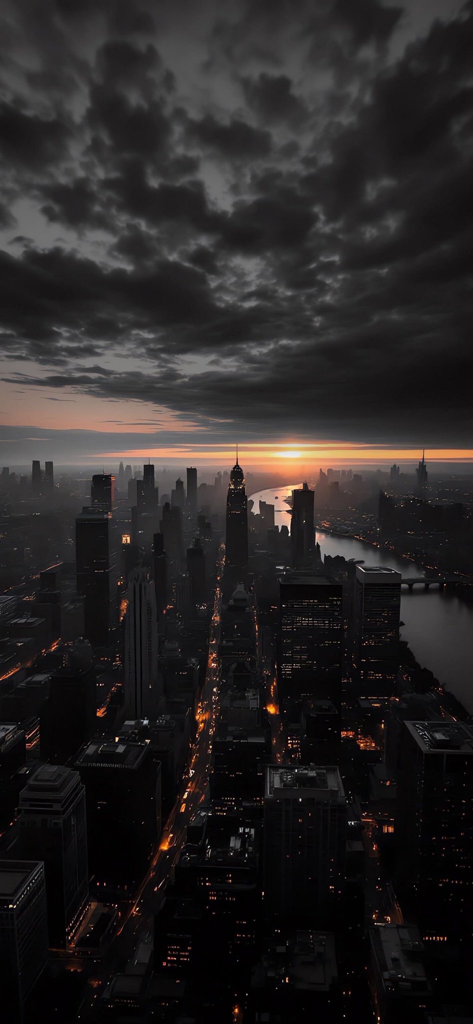 Lit Up Dark Mode Night City Skyline Clouds Best HD 4K Wallpapers And Backgrounds For Apple iOS 26 In 2025 And 2026 From Twitter Pinterest Reddit iPhone 17 Pro Max iPhone wallpaper
