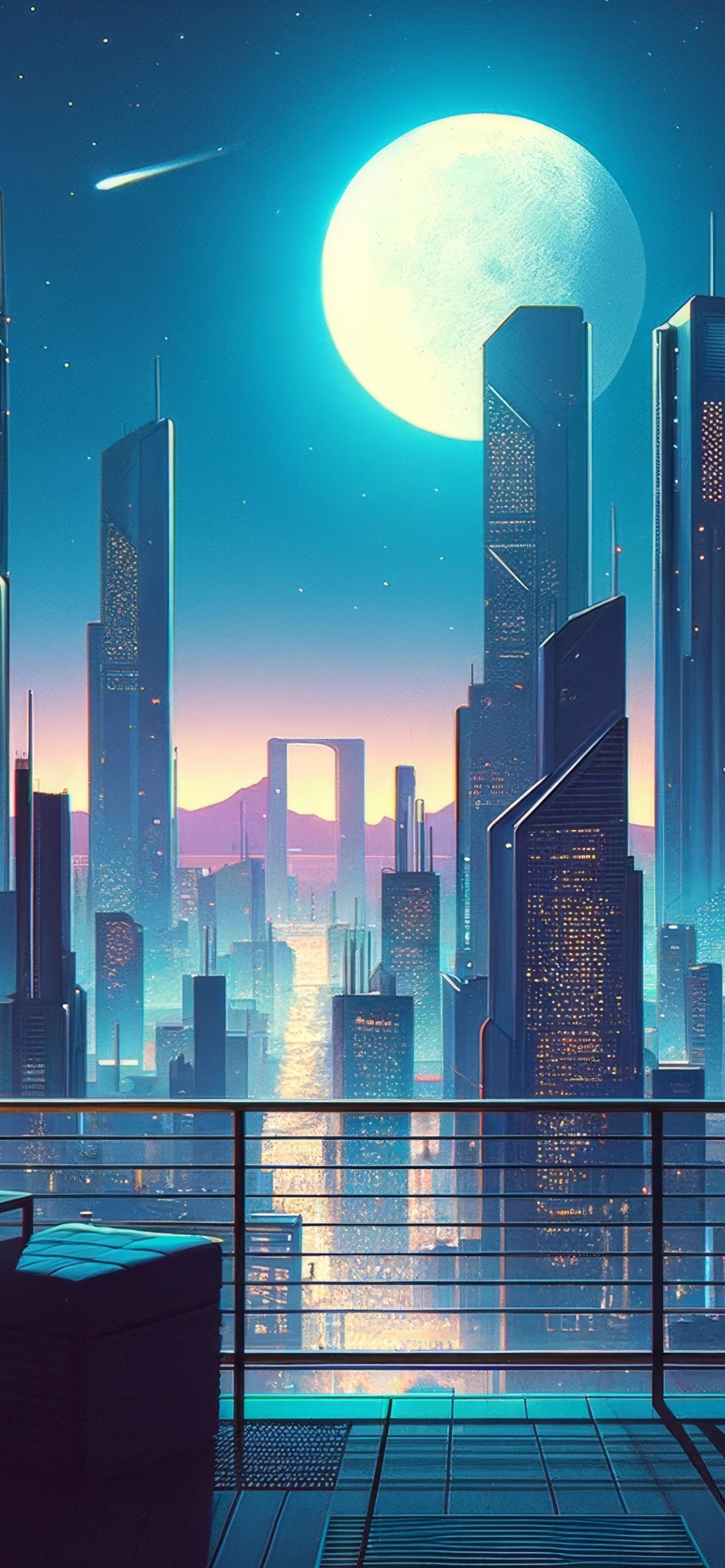 Lofi Night City wallpaper for Apple iPhone, Apple Watch, Mac, iPad and Apple Watch