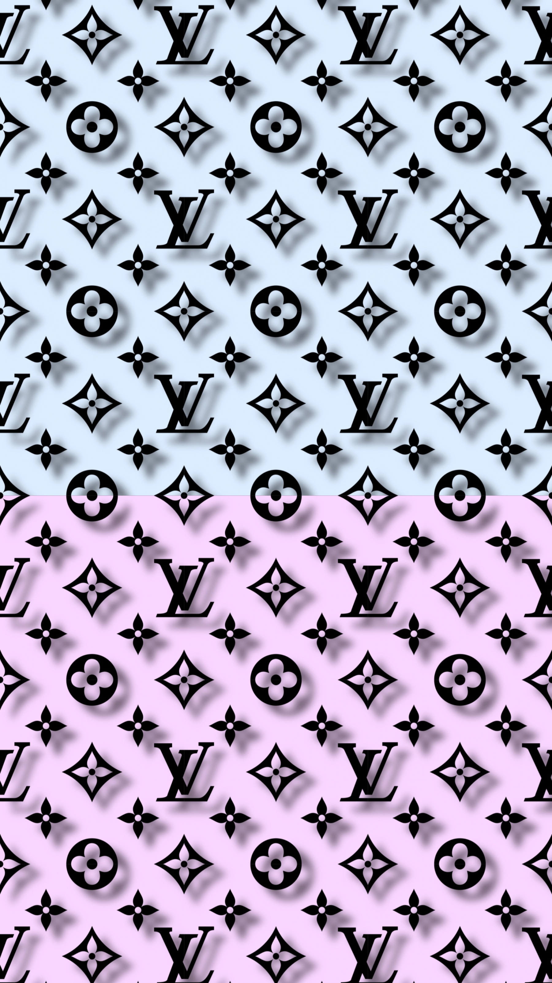 Louis Vuitton Brand Logo Baby Pink And Baby Blue wallpaper for Apple iPhone, Apple Watch, Mac, iPad and Apple Watch