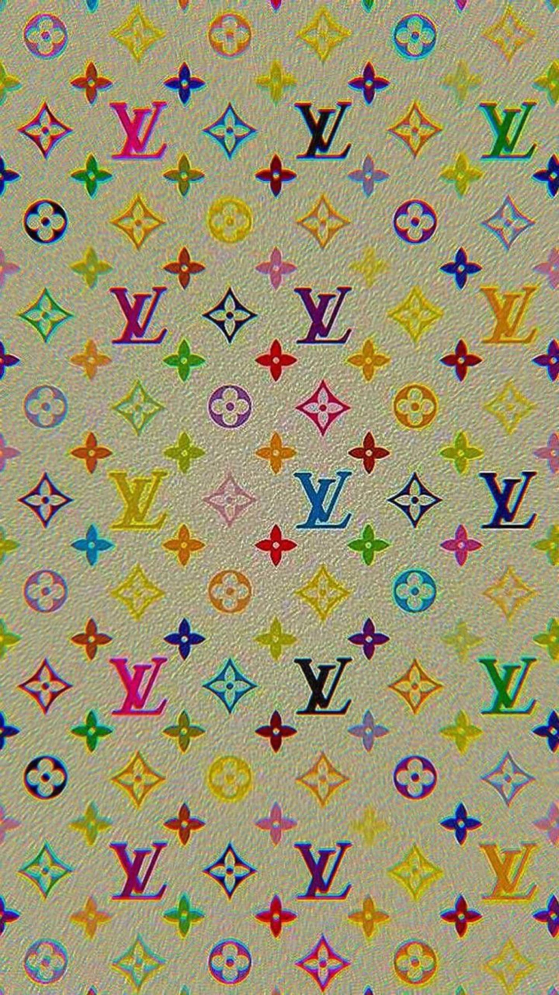 Louis Vuitton Logo 90s 3D Effect Pattern