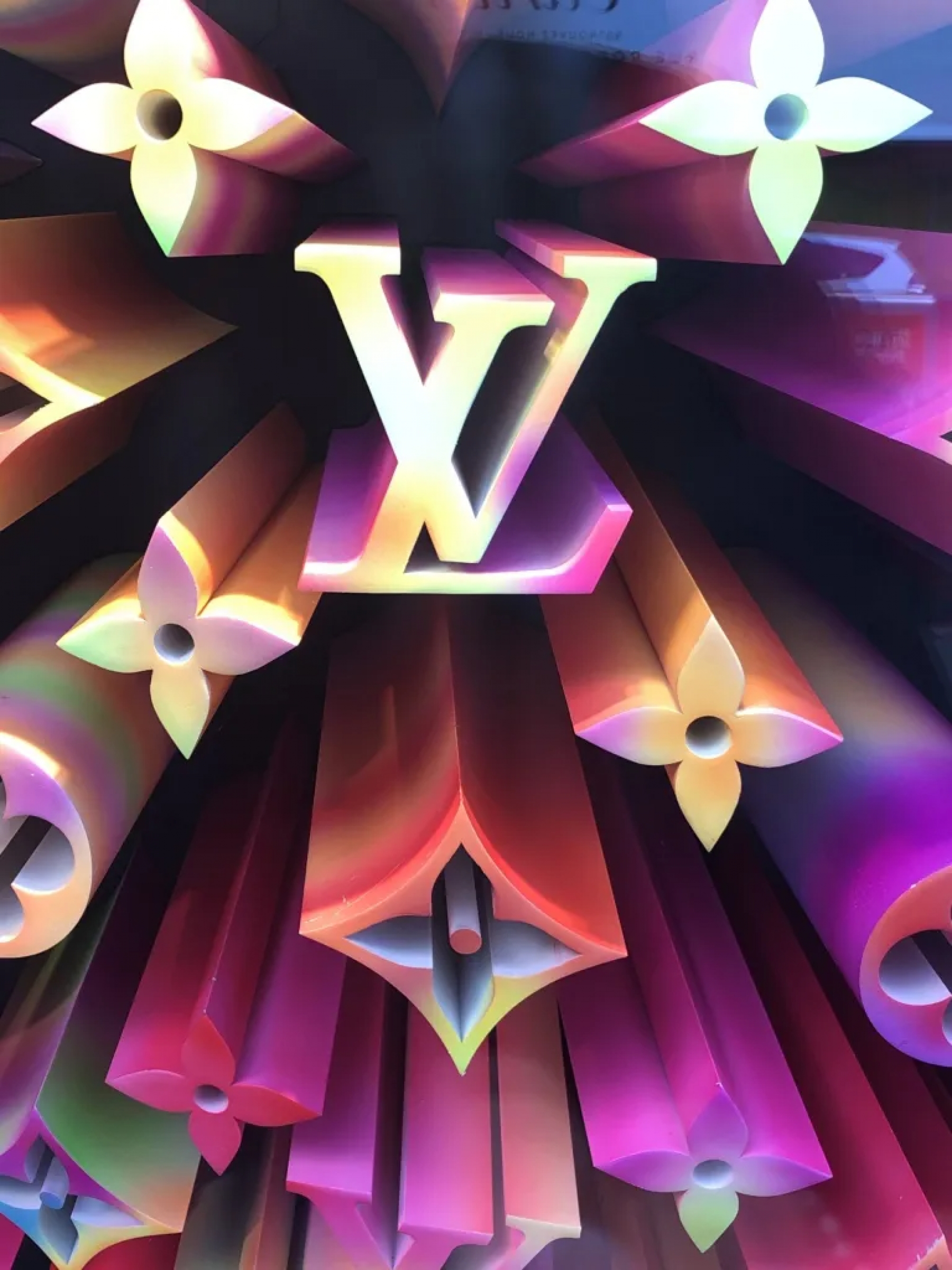 Louis Vuitton Logo Luxury Brands 3D Colorful