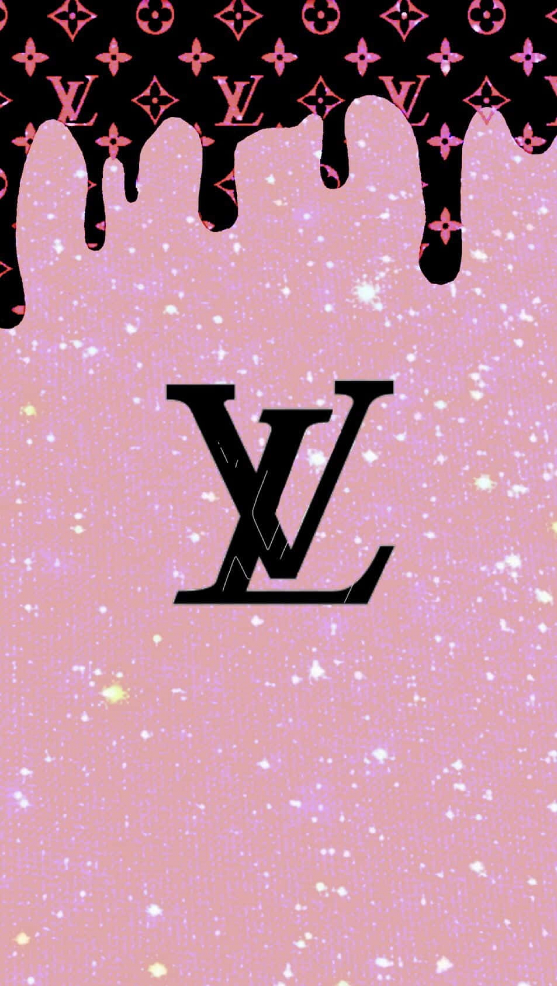 Louis Vuitton Logo Pink Glitter wallpaper for Apple iPhone, Apple Watch, Mac, iPad and Apple Watch