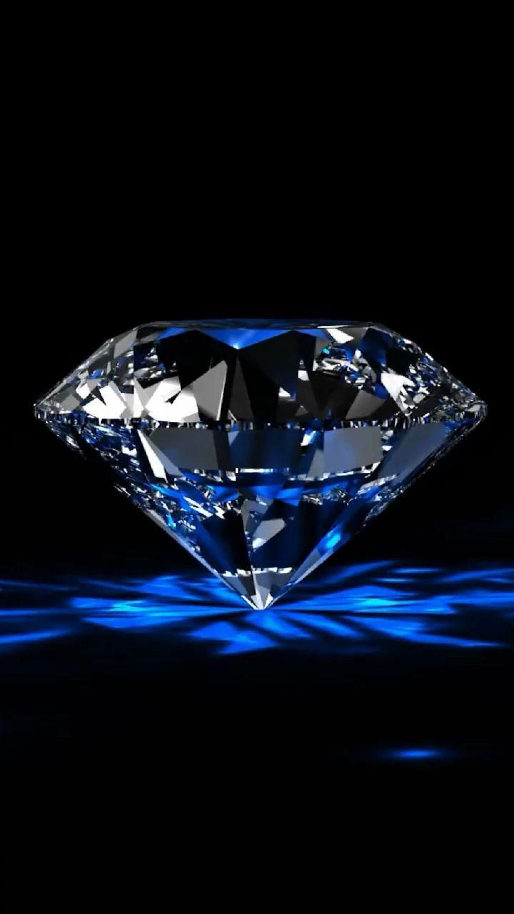 Luxurious Refracting Diamond Blue Glow