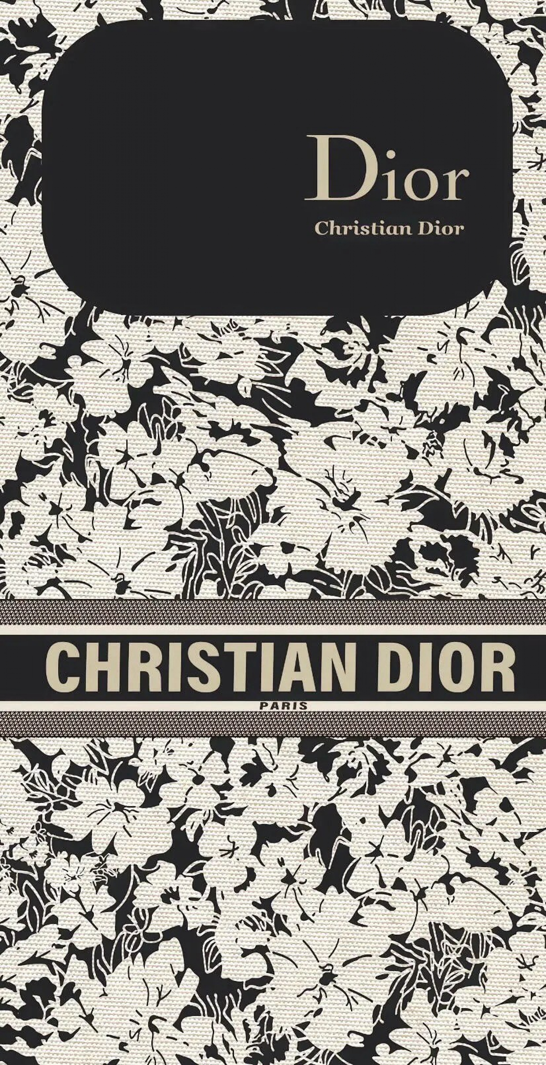 Luxury Brands Christian Dior Logo Flowers Drawing