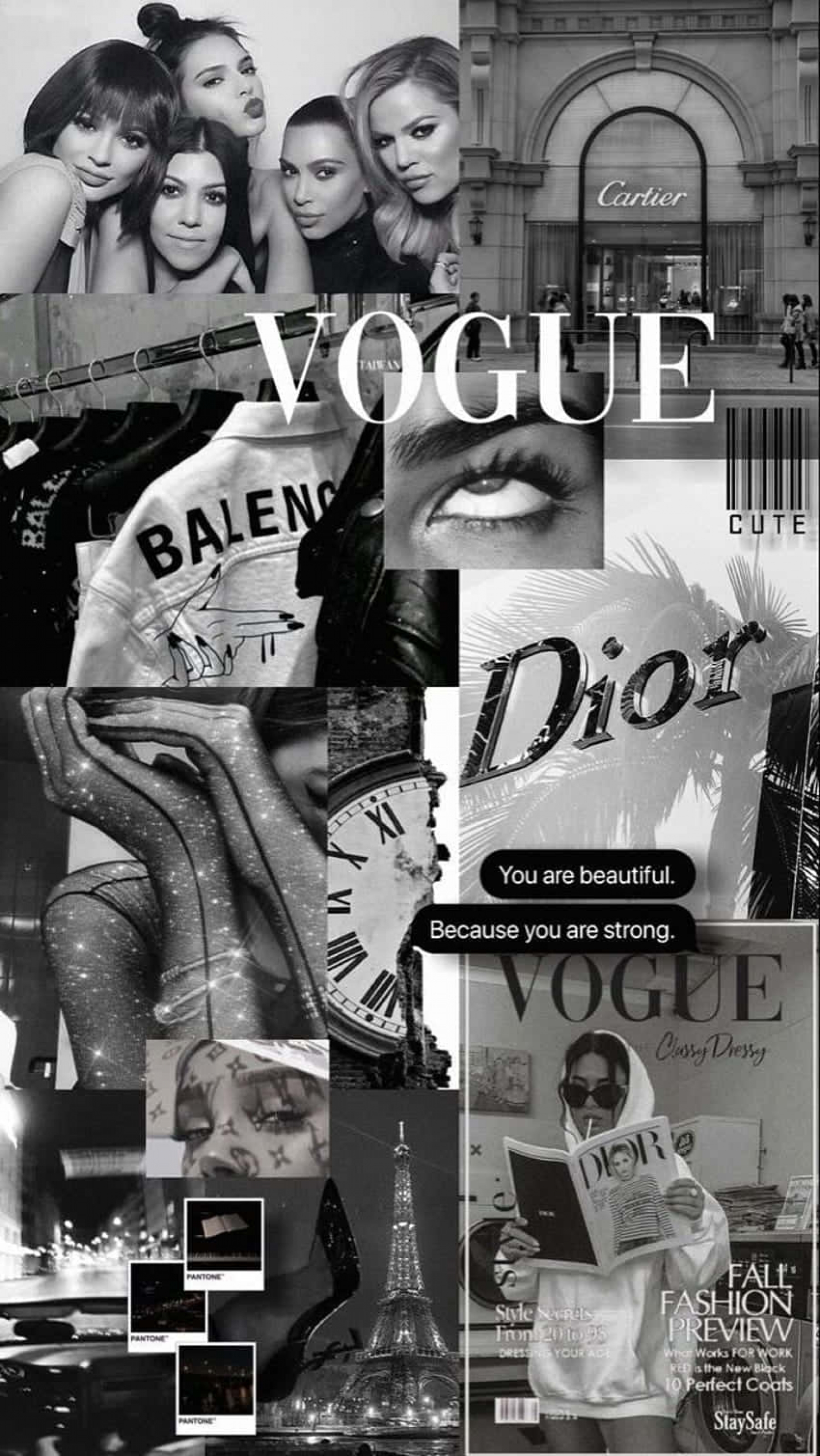 Luxury Brands Christian Dior Logo Magazine Collage