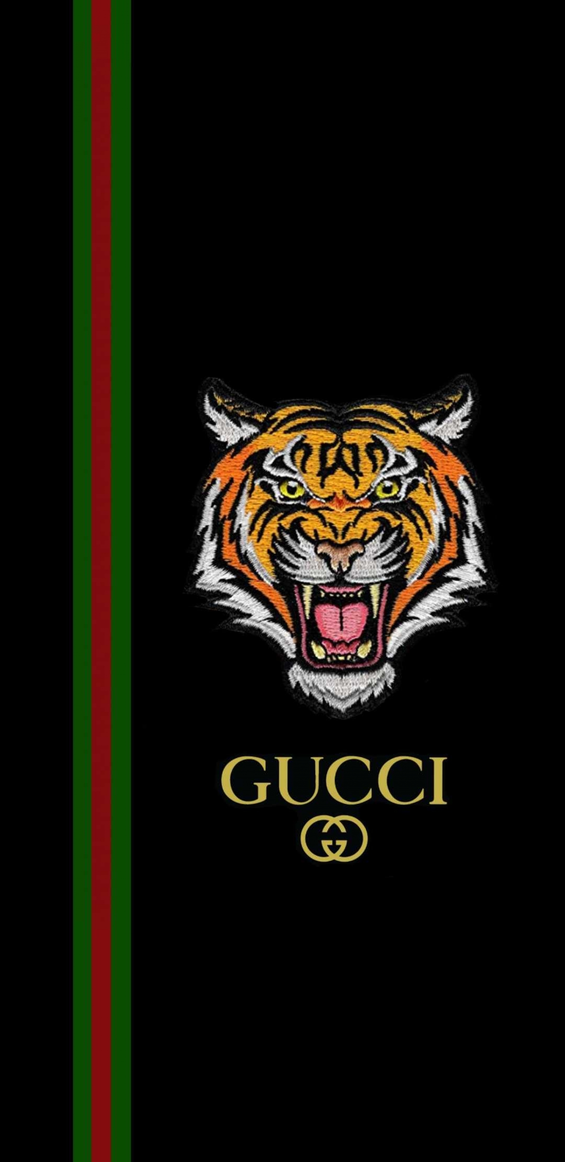 Luxury Brands Gucci Stripe Logo Tiger wallpaper for Apple iPhone, Apple Watch, Mac, iPad and Apple Watch