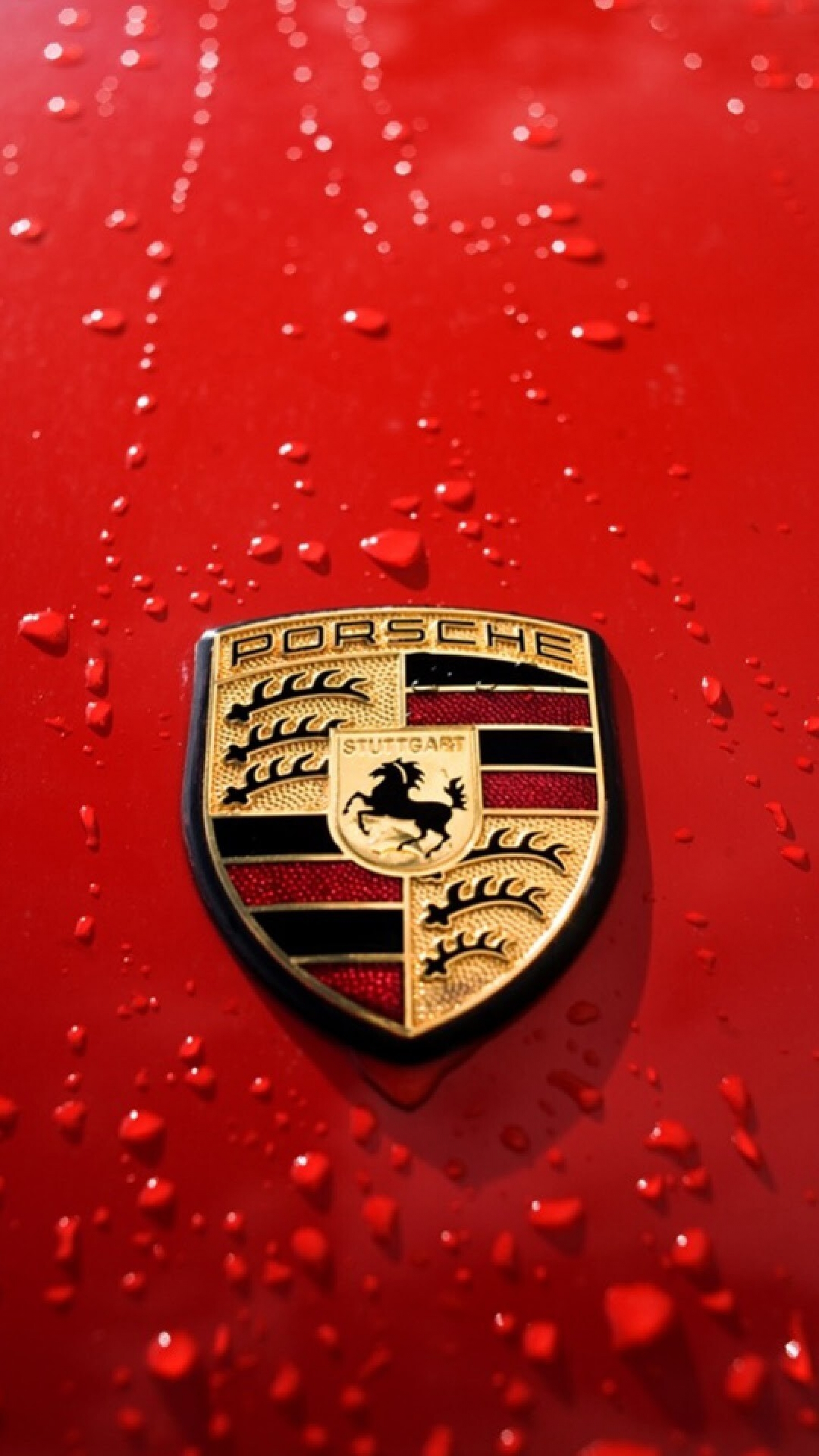 Luxury Car Brand Porsche Logo Red