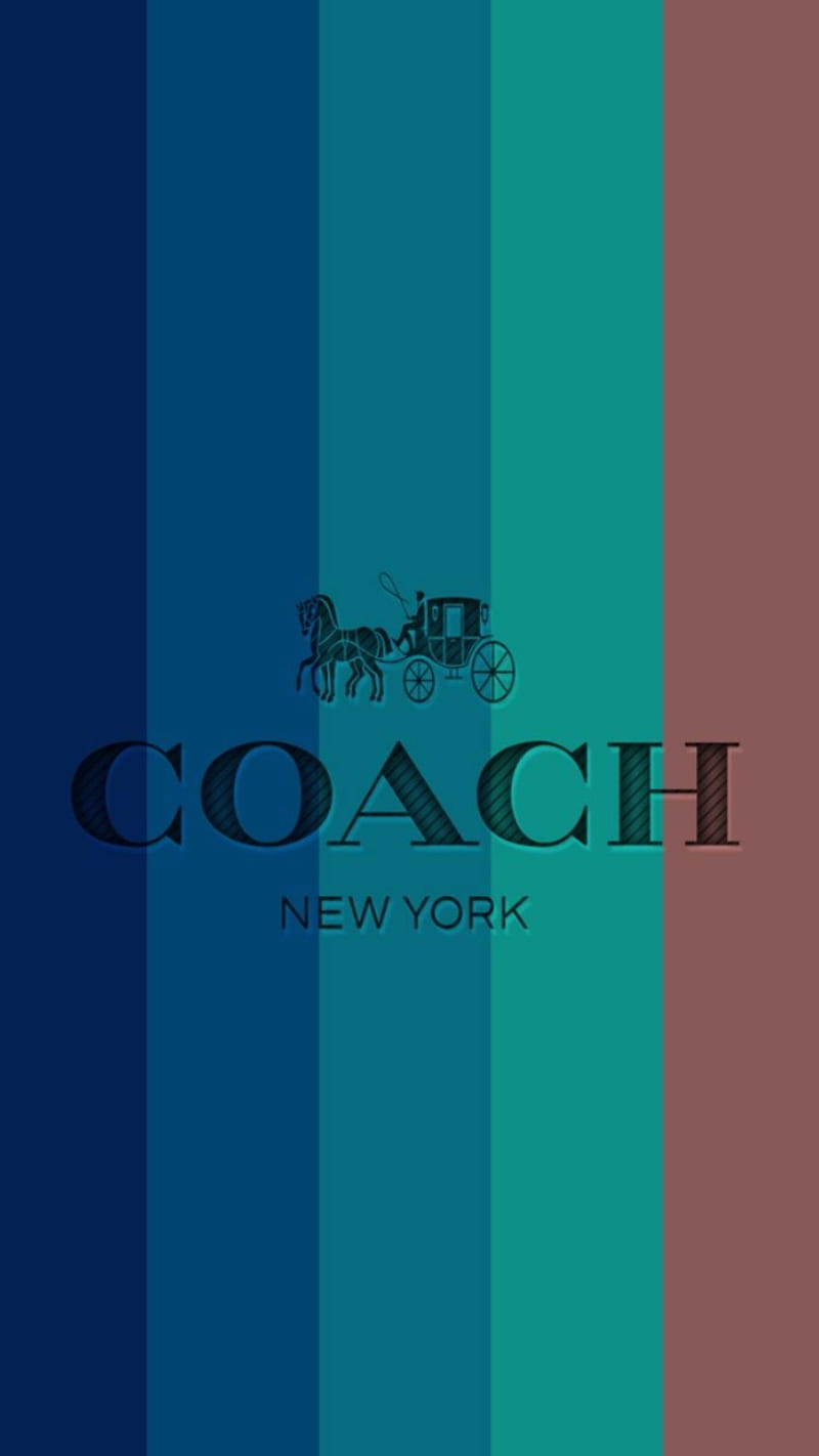 Luxury Coach Logo Multi Color Blue wallpaper for Apple iPhone, Apple Watch, Mac, iPad and Apple Watch