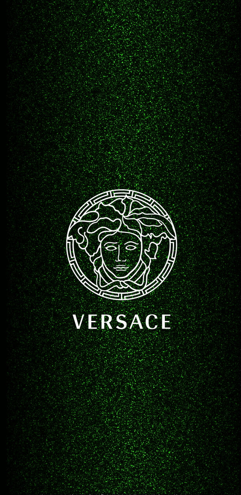 Luxury Official Versace Medusa Green Glitter wallpaper for Apple iPhone, Apple Watch, Mac, iPad and Apple Watch