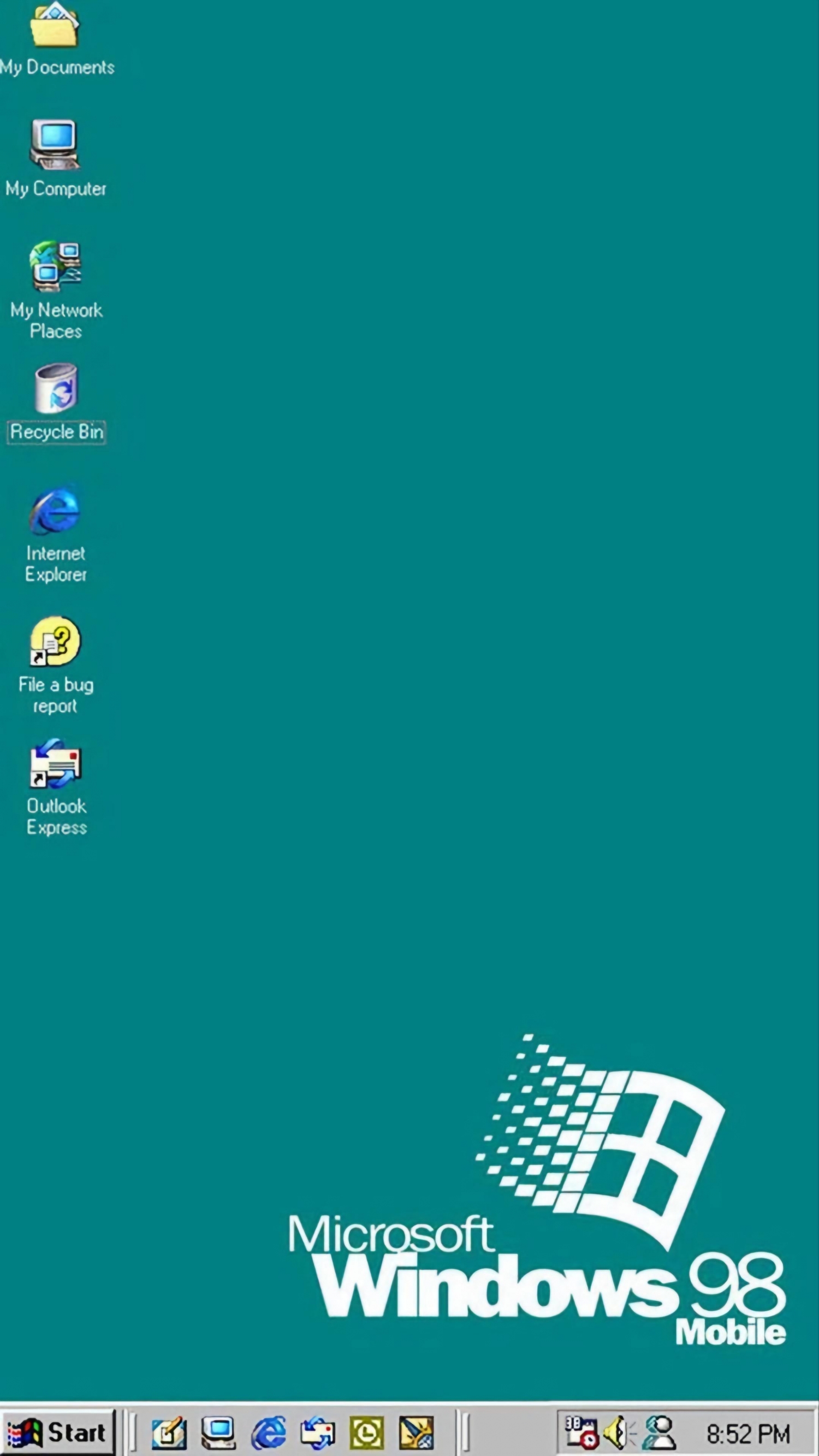 Microsoft Windows 98 Mobile Logo Vintage Classic Retro Software