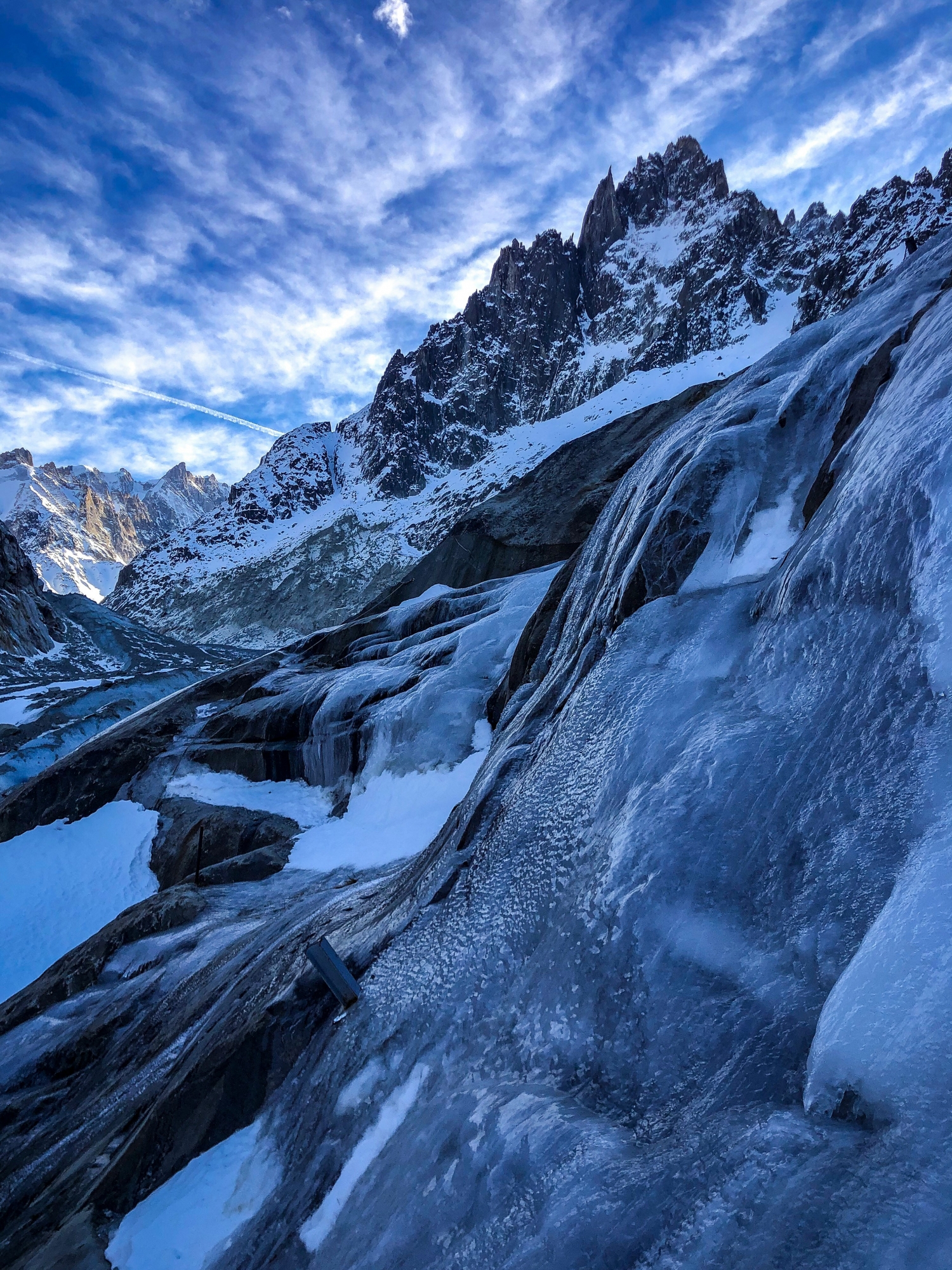 Mid Winter Antarctic Mountains With Snow