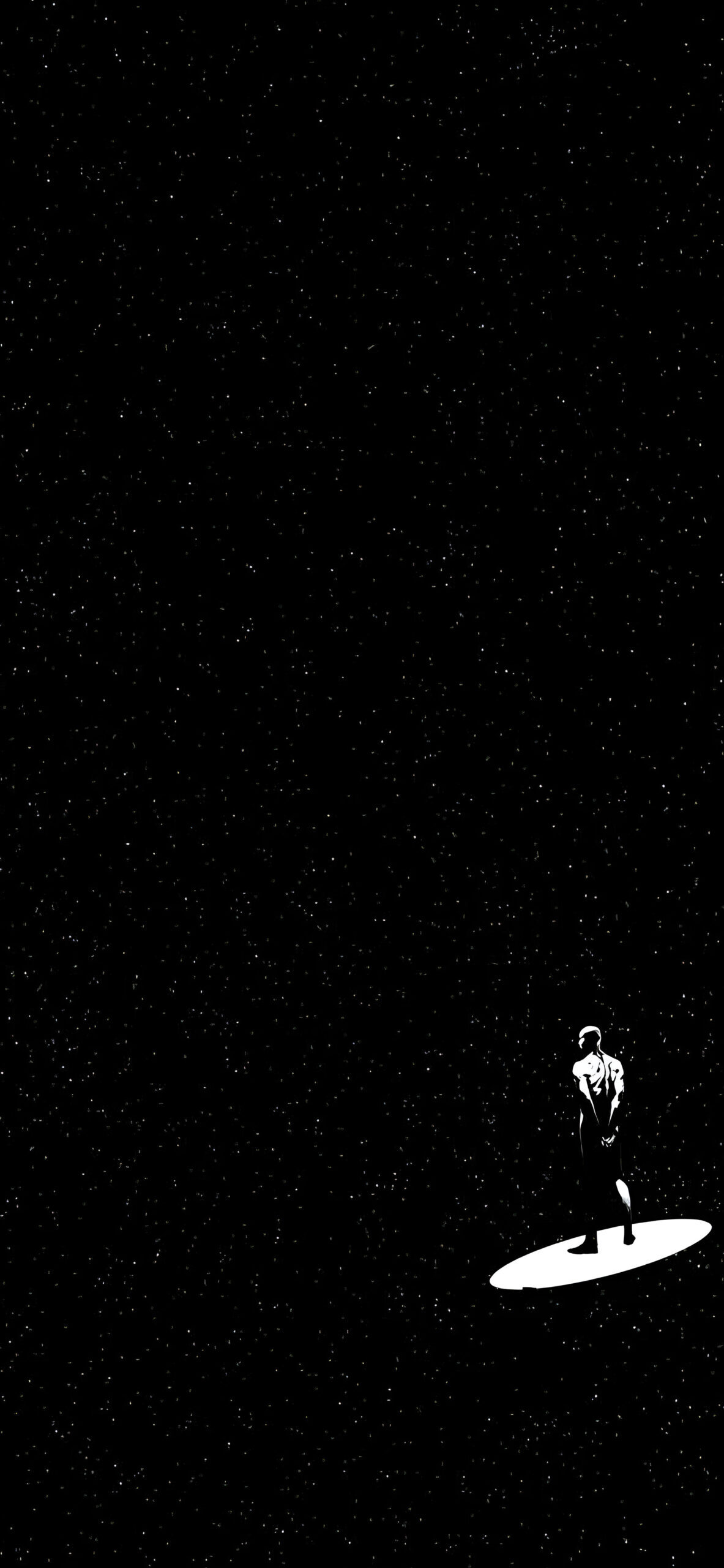 Minimalist Marvel Fantastic Four Silver Surfer Disney iPhone wallpaper