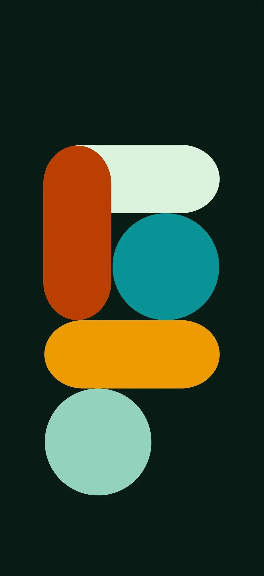 Minimalistic Design Shapes Green Best Wallpapers For Apple iPhone 16