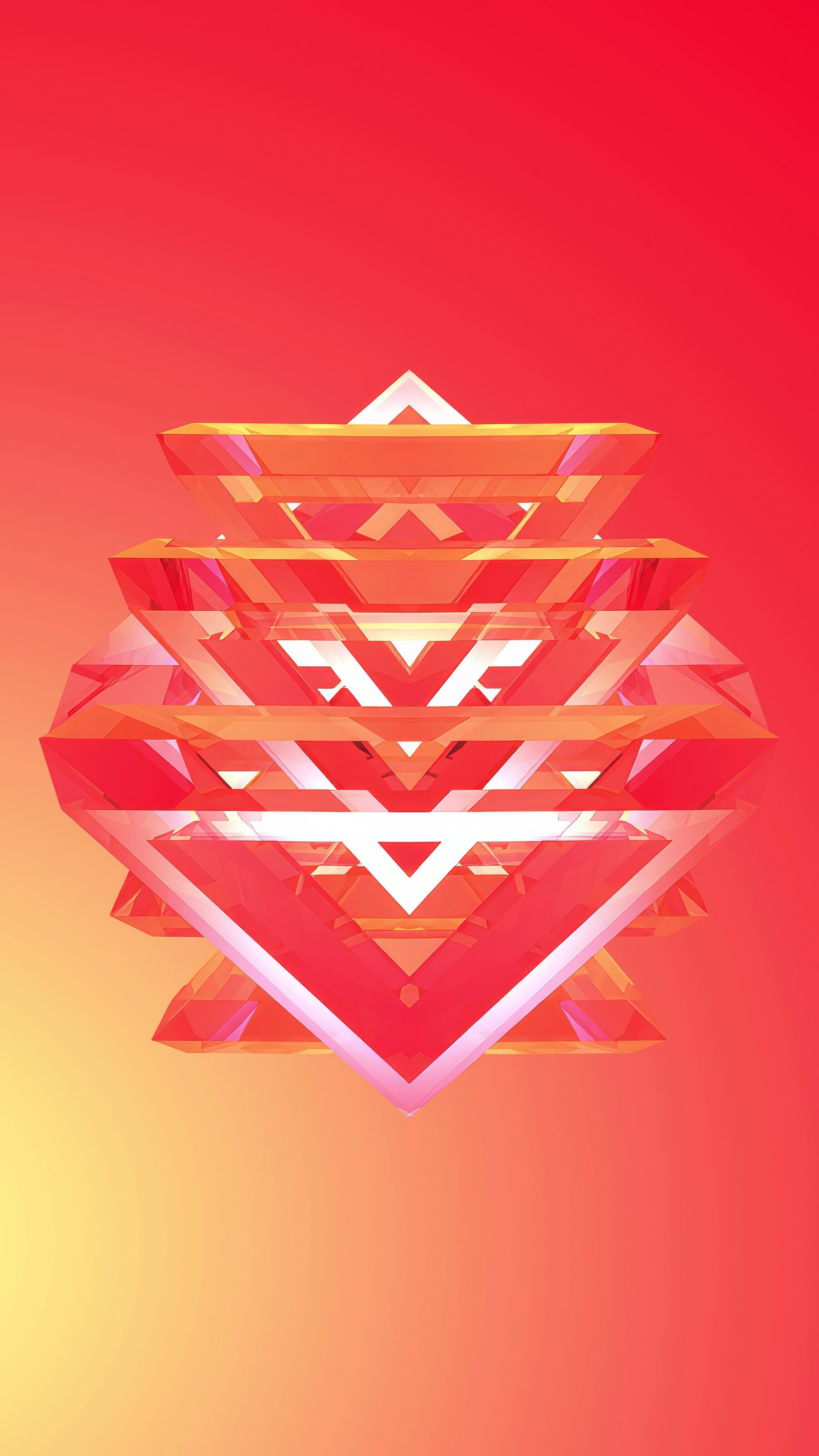 MKBHD Panels App Free Abstract 3D Geometric Shapes Red Gradient