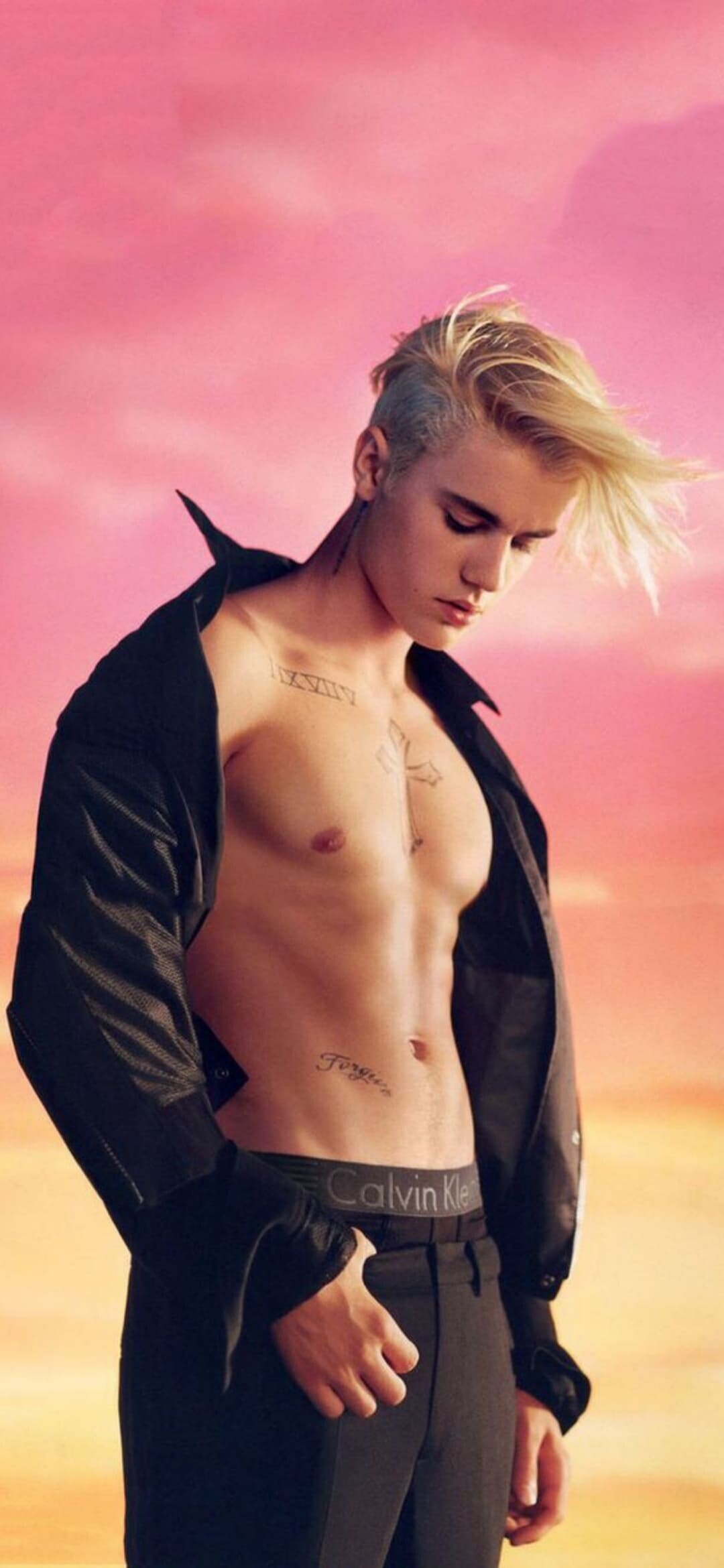 Mobile HD Justin Bieber Wallpaper Photo Abs Chest Muscles Calvin Klein