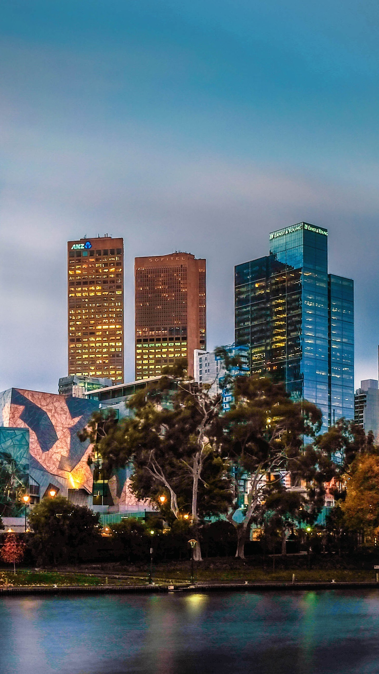 Modern Architecture In Melbourne City Skyline Victoria State Australia