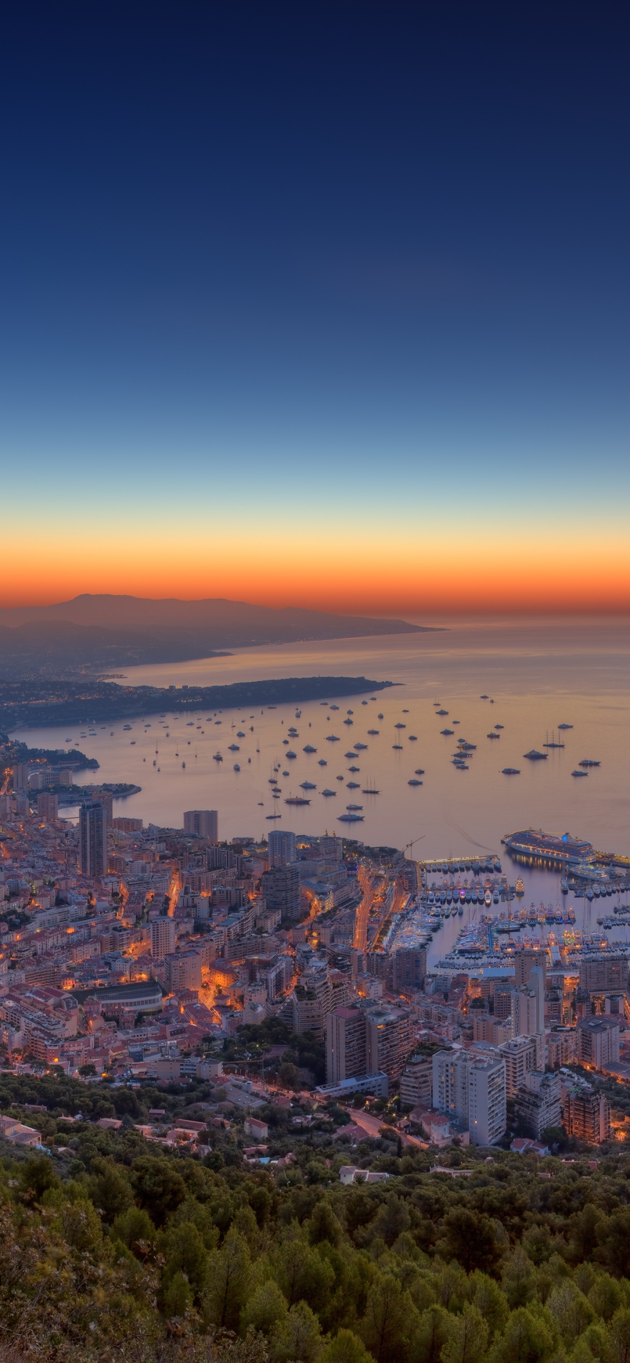 Monaco Yacht Show Monaco City Cityscape City Lights Aerial