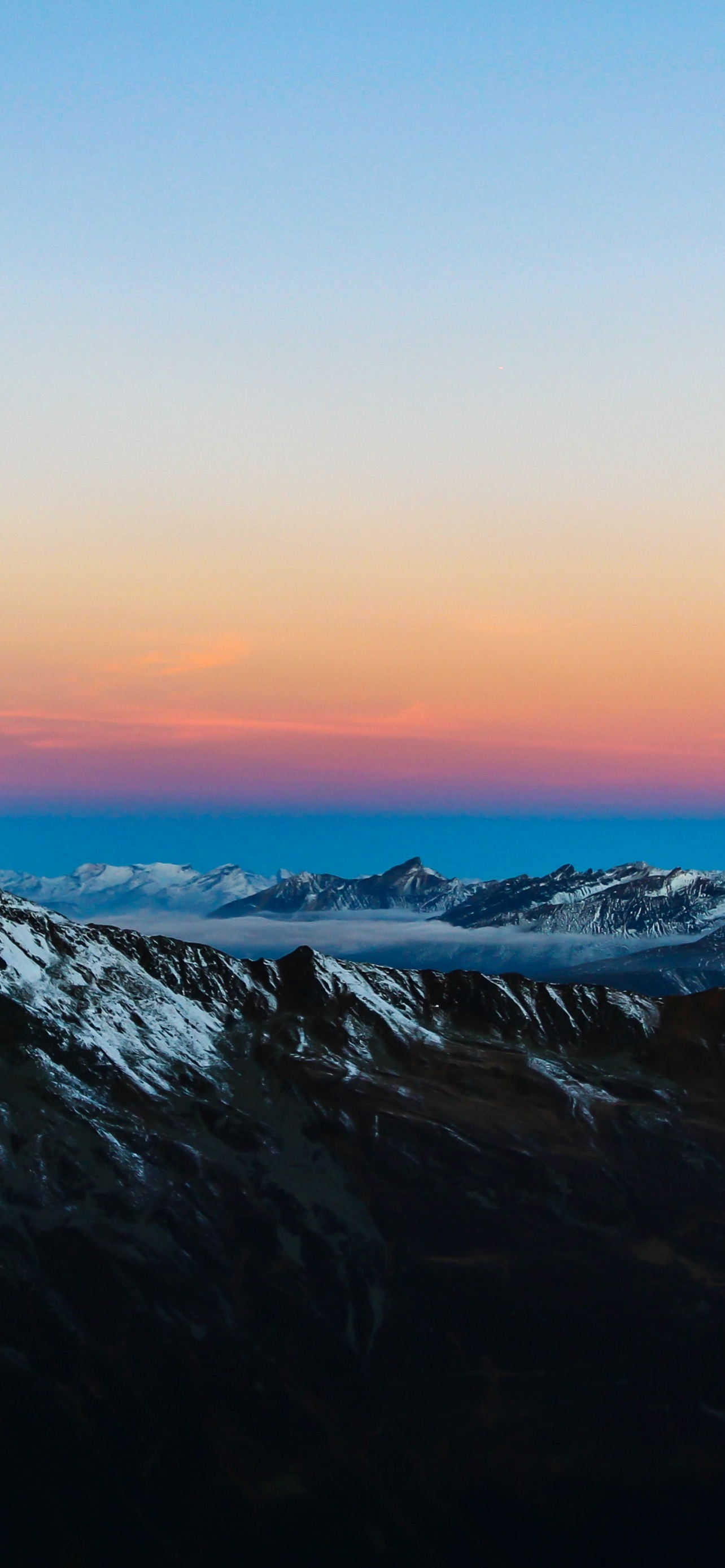 Mountain Range Glacier Mountains Snow Covered Peak Aerial wallpaper for Apple iPhone, Apple Watch, Mac, iPad and Apple Watch