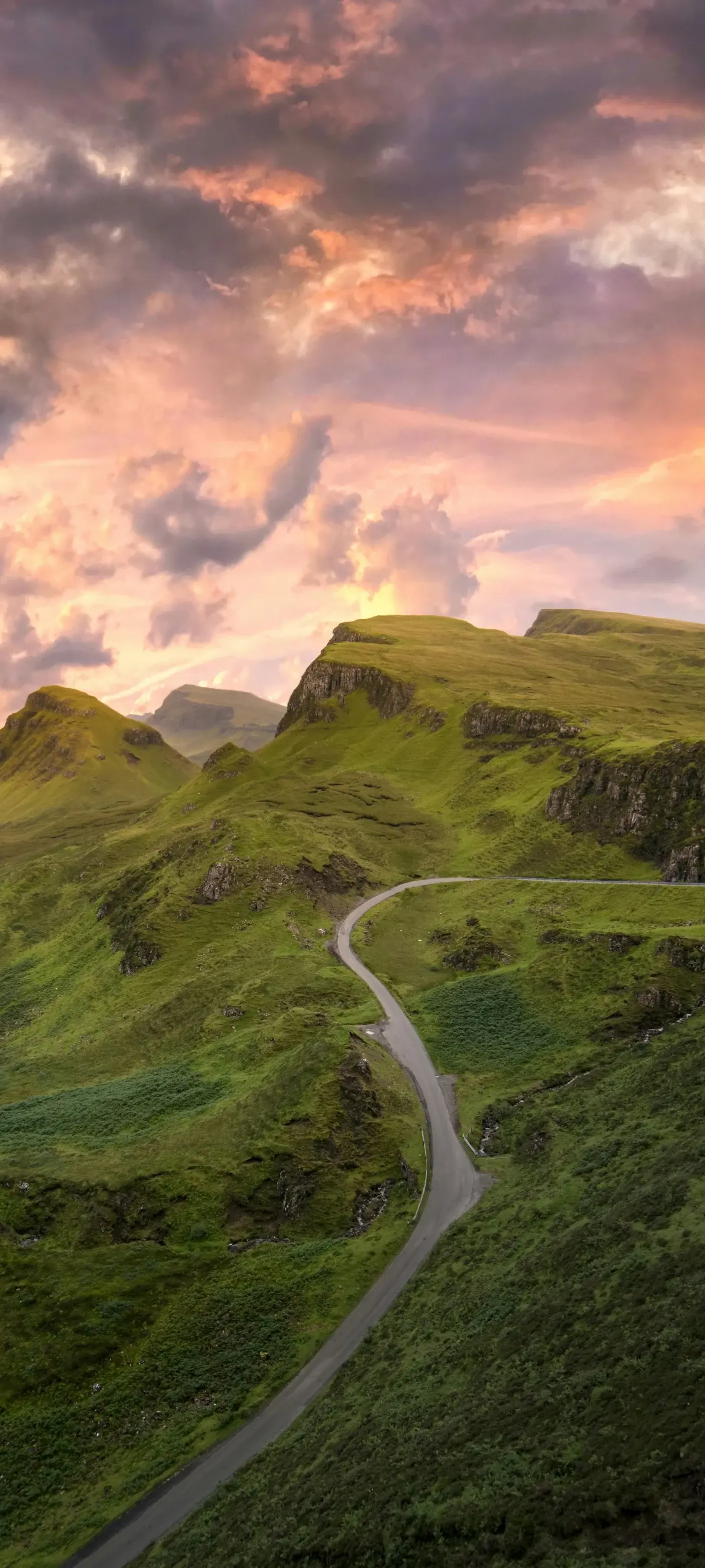 Mountains Beauty HD Soft Pretty Clouds At Sunset Over Cliffside Nature 8K