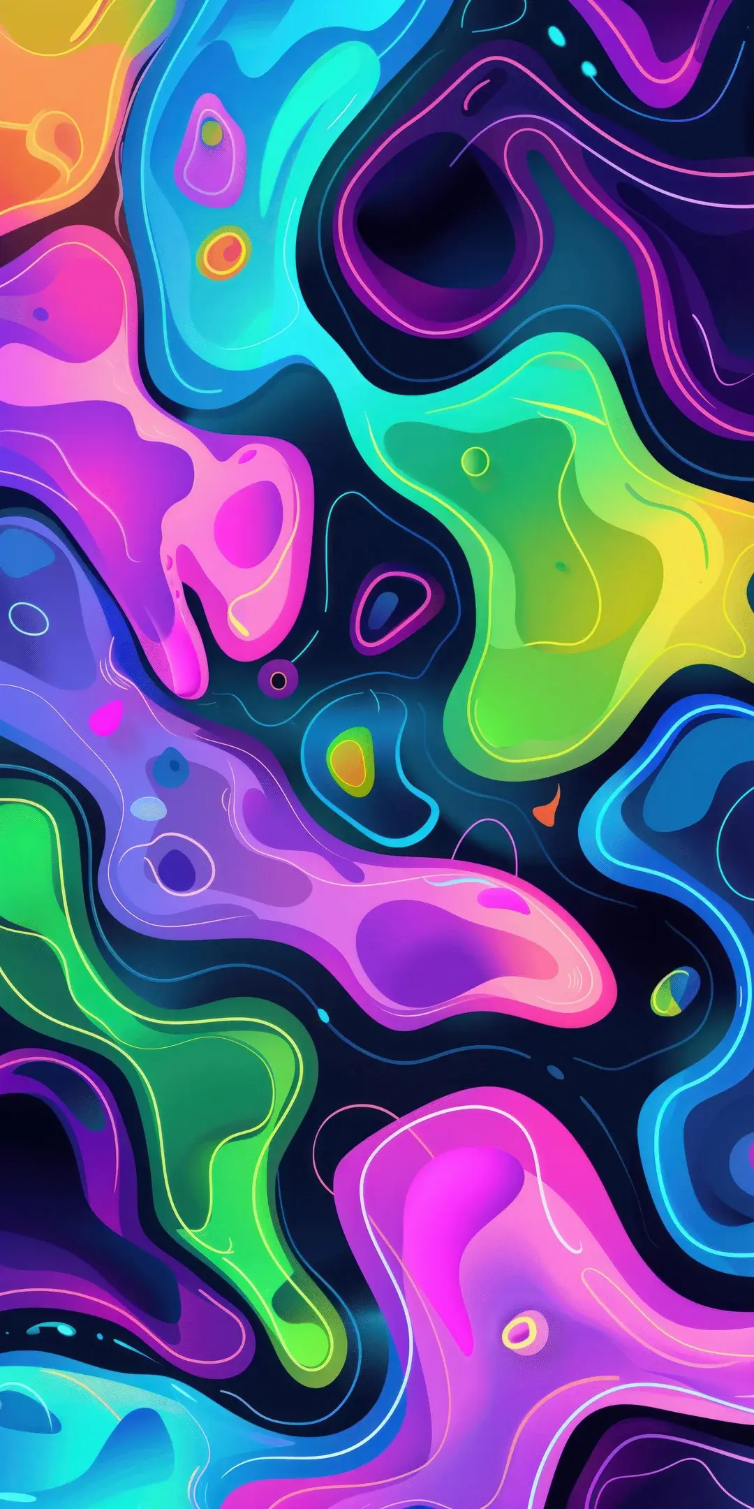 Multi Color Cells Rainbow Unique Abstract