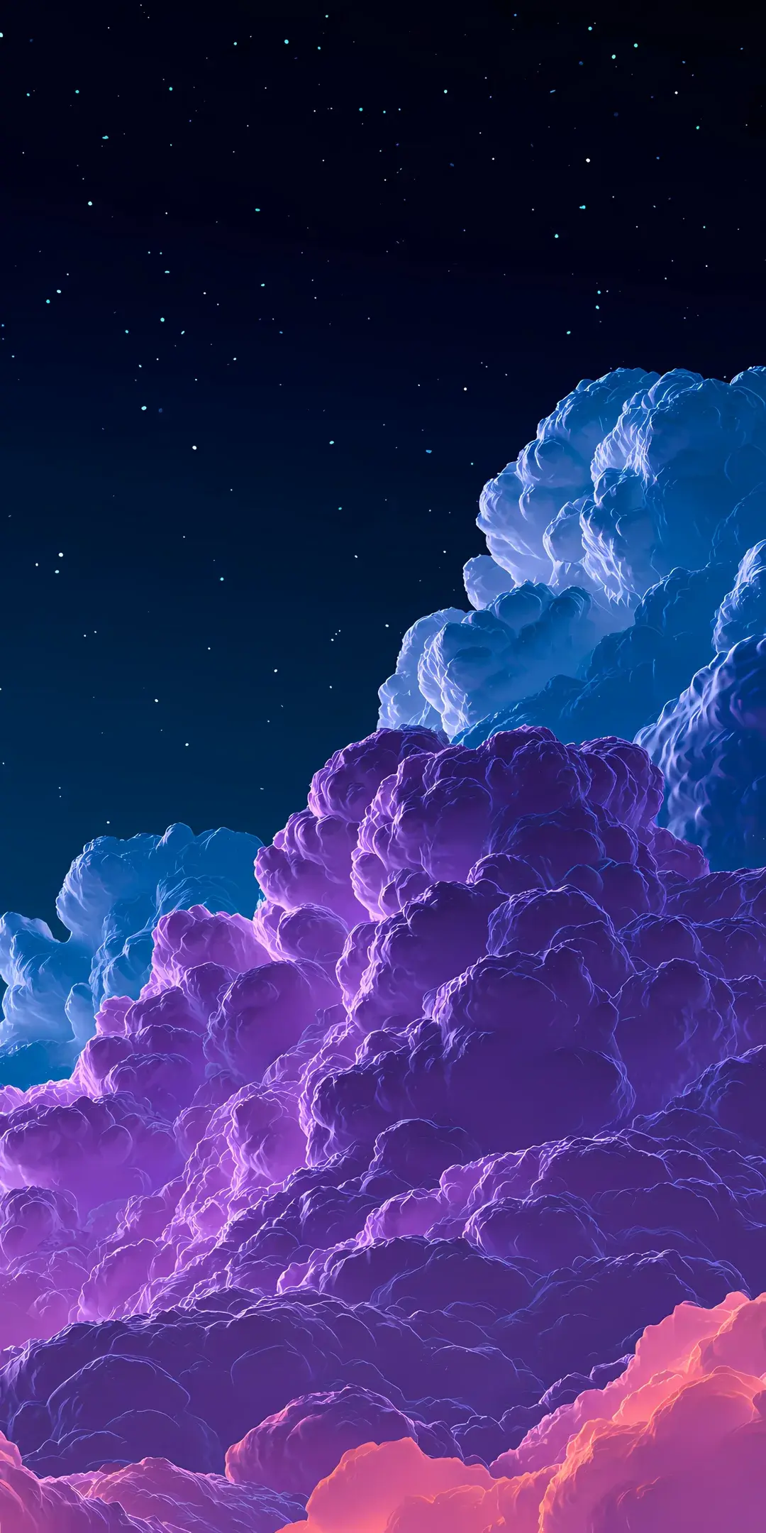Multi Color Purple And Blue Clouds Stars Best Wallpapers For Apple iPhone 16