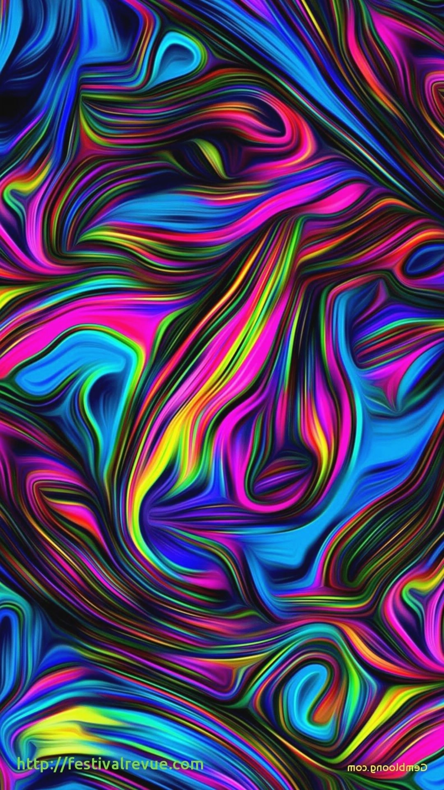 Multicolor Swirl Alive Pink Blue Yellow Green Rainbow wallpaper for Apple iPhone, Apple Watch, Mac, iPad and Apple Watch