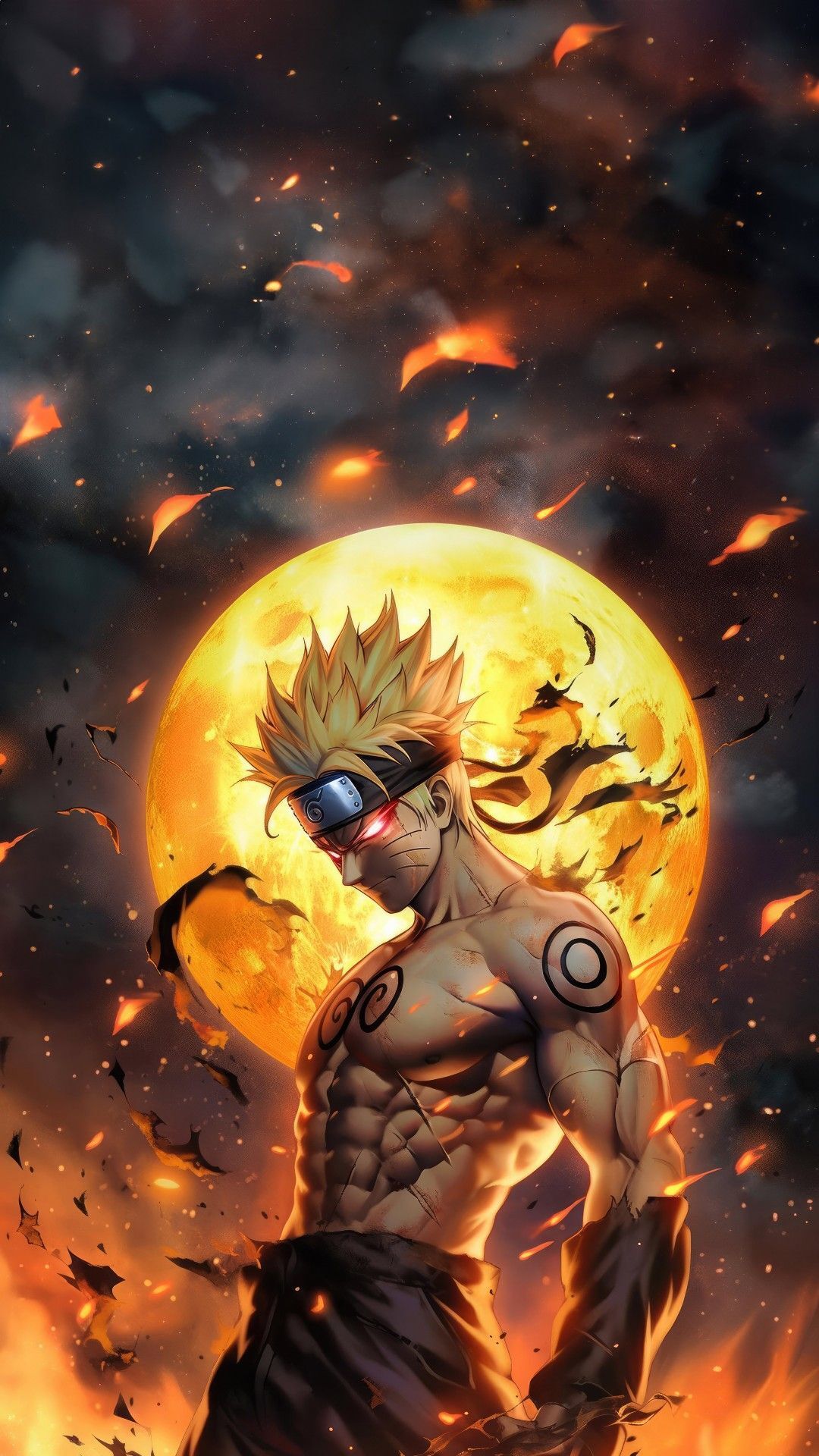 Naruto Manga Japanese Ninja Anime Cartoon Moon Abs Otaku Shonen Konoha