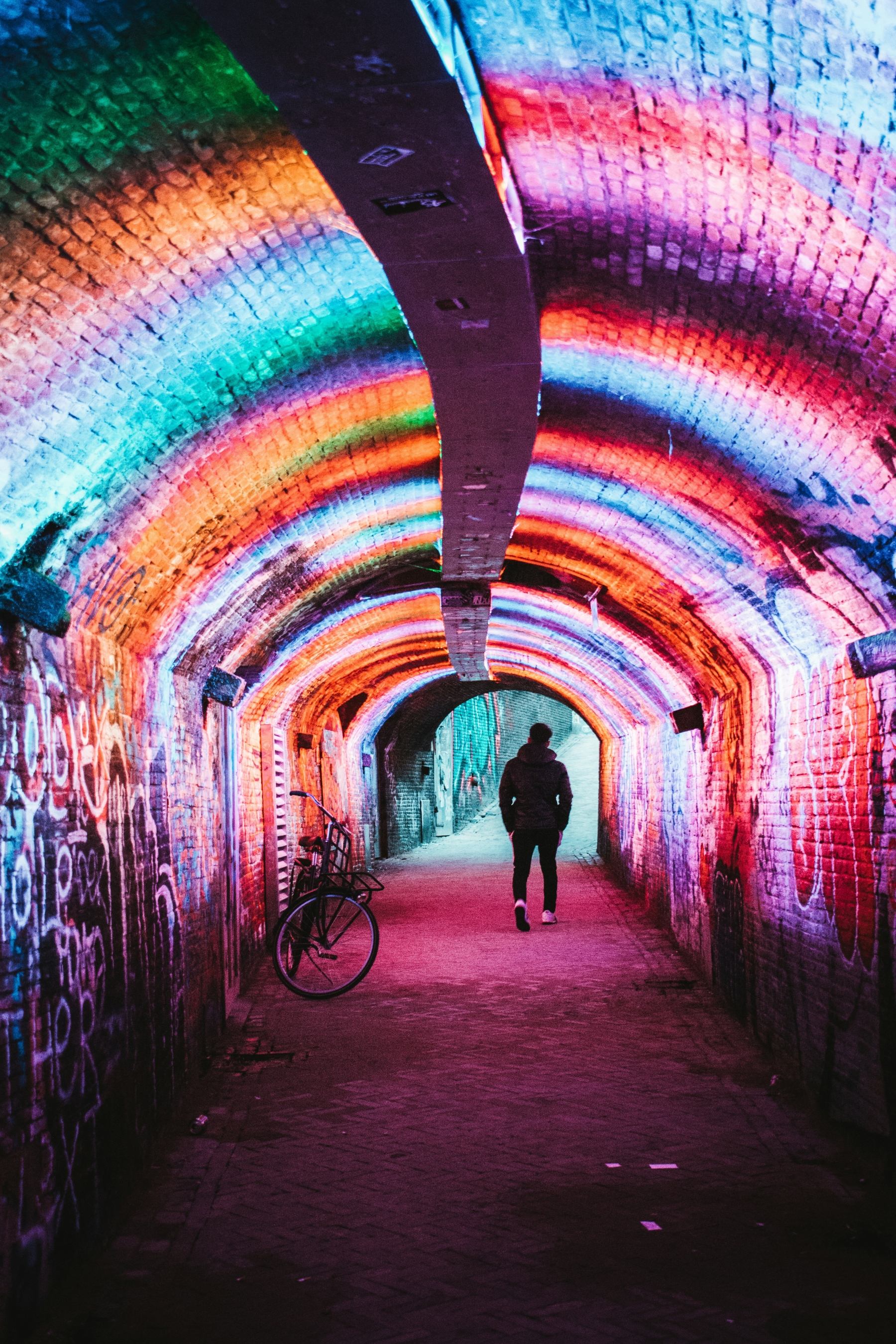 Neon Tunnel wallpaper for Apple iPhone, Apple Watch, Mac, iPad and Apple Watch