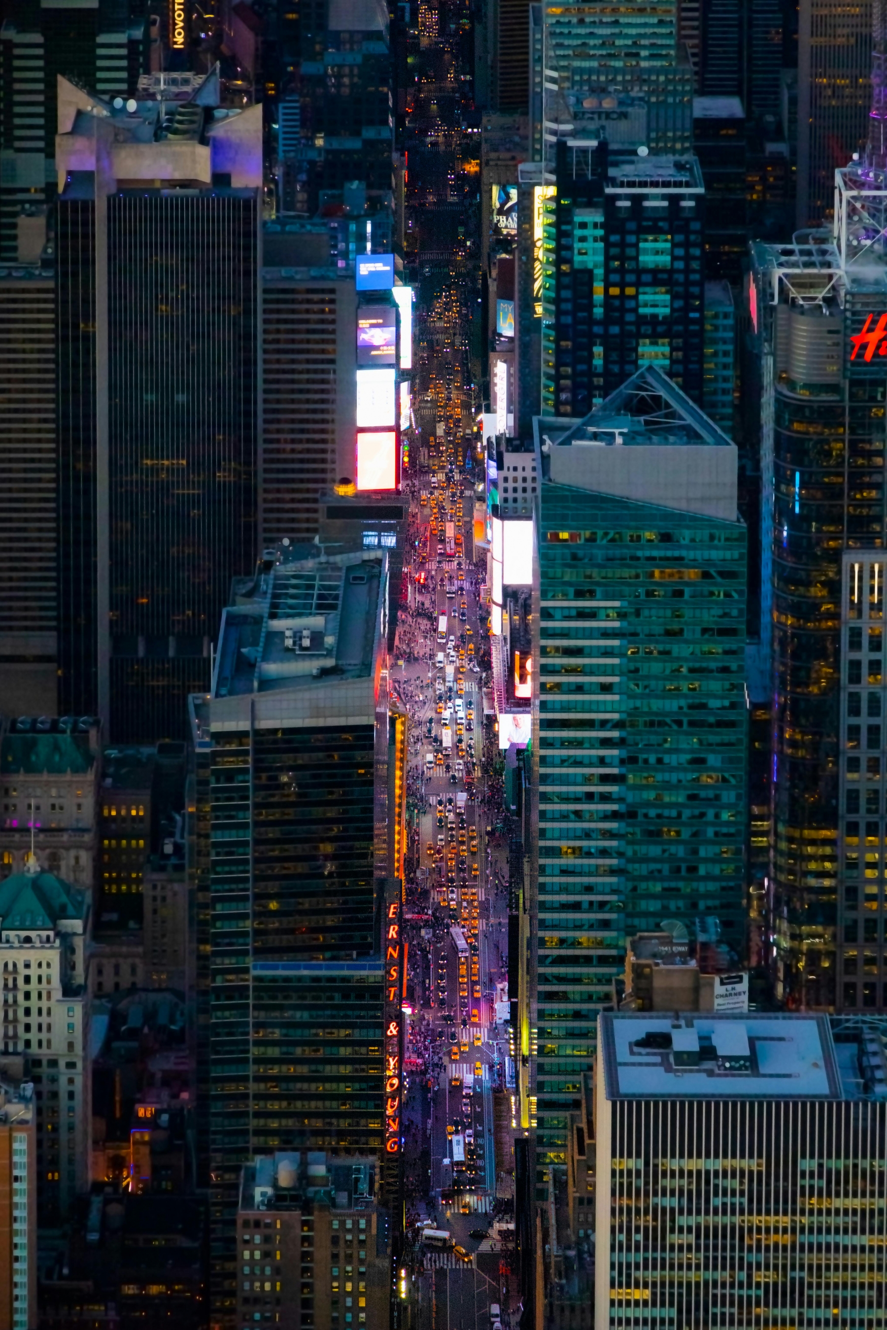 New York City Times Square From Afar