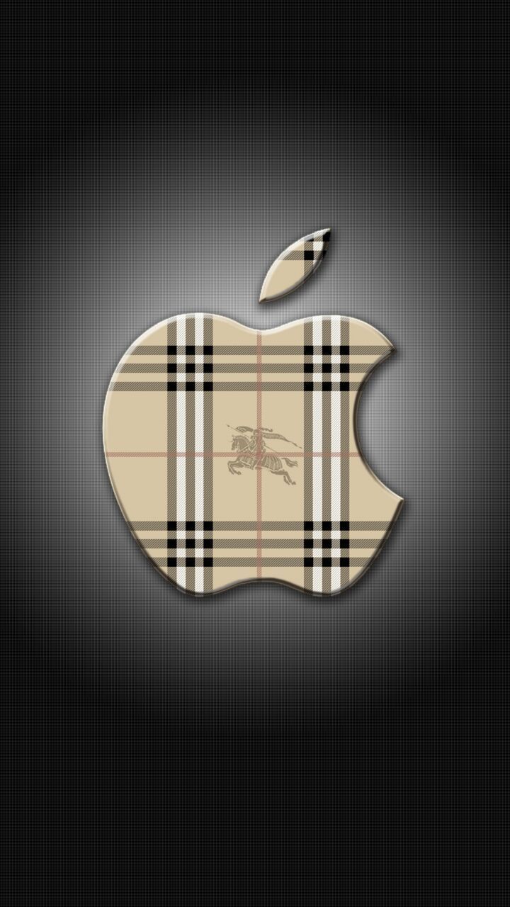 Official Burberry Apple Logo Pattern Black