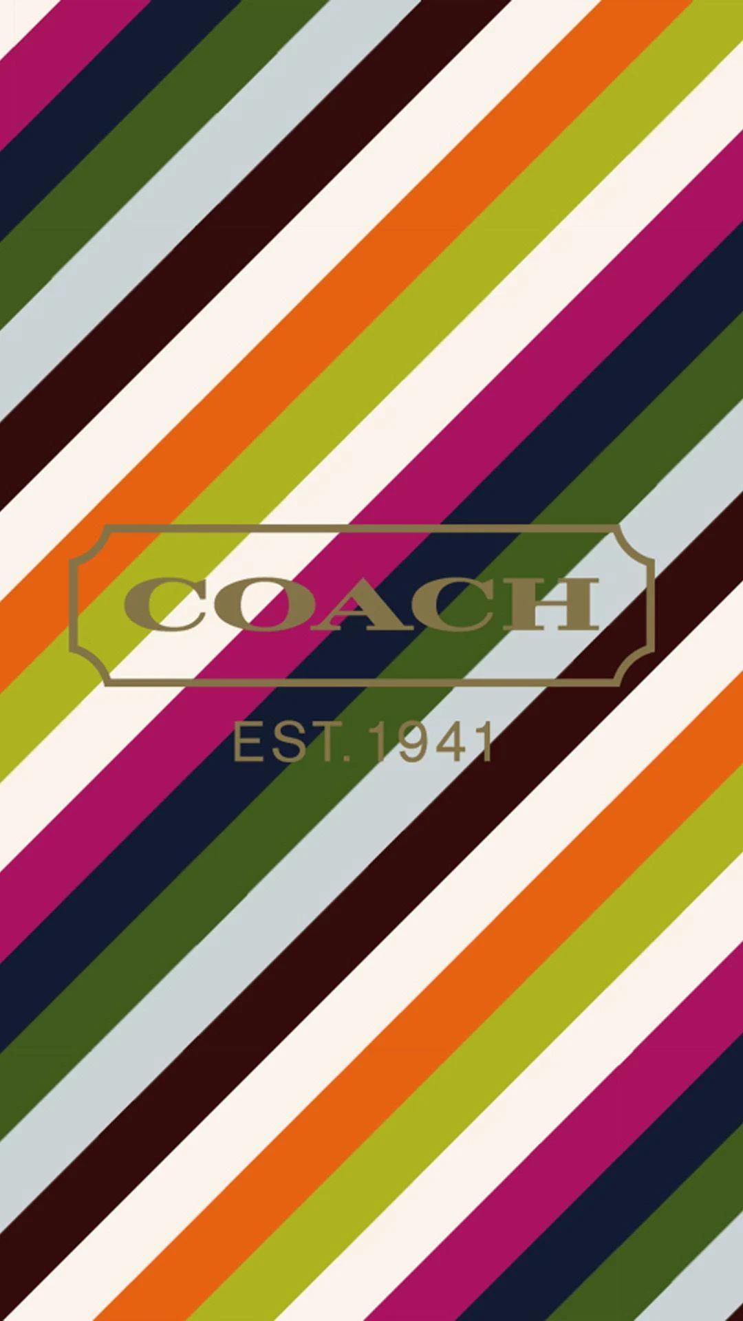 Official Coach Logo Multicolor Est 1941 wallpaper for Apple iPhone, Apple Watch, Mac, iPad and Apple Watch