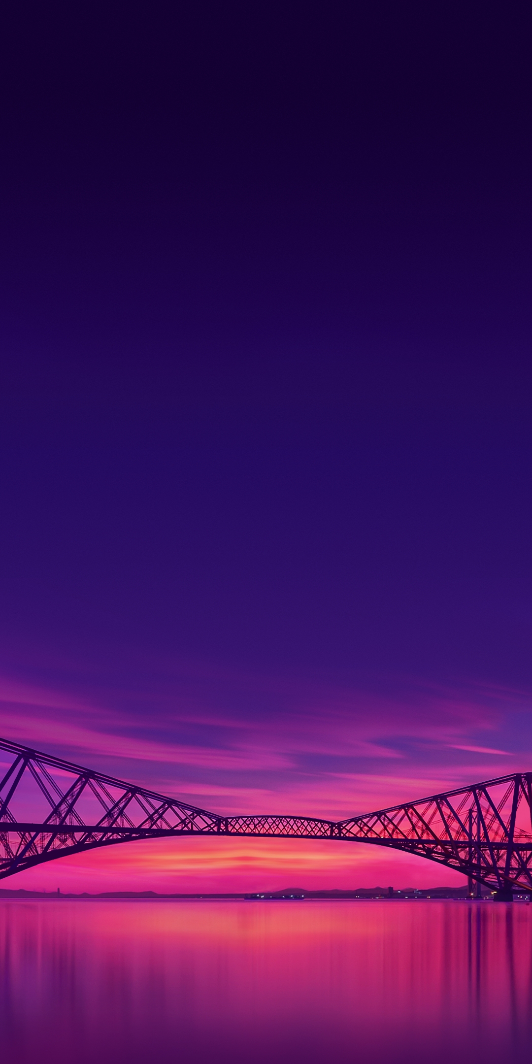 OPPO Realme Stock Purple Bridge View Landscape wallpaper for Apple iPhone, Apple Watch, Mac, iPad and Apple Watch