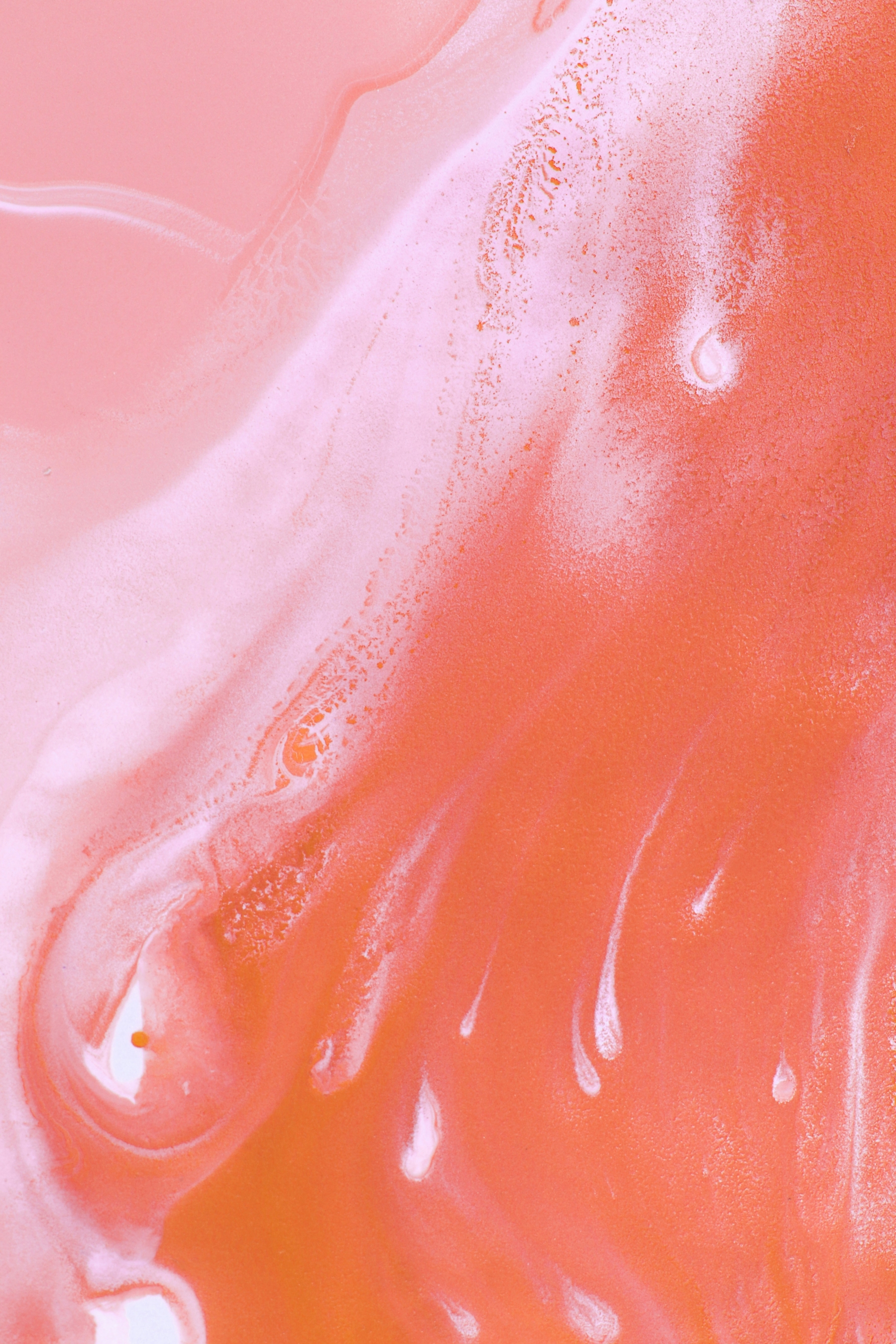 Orange Pink Oil Swirl Artwork