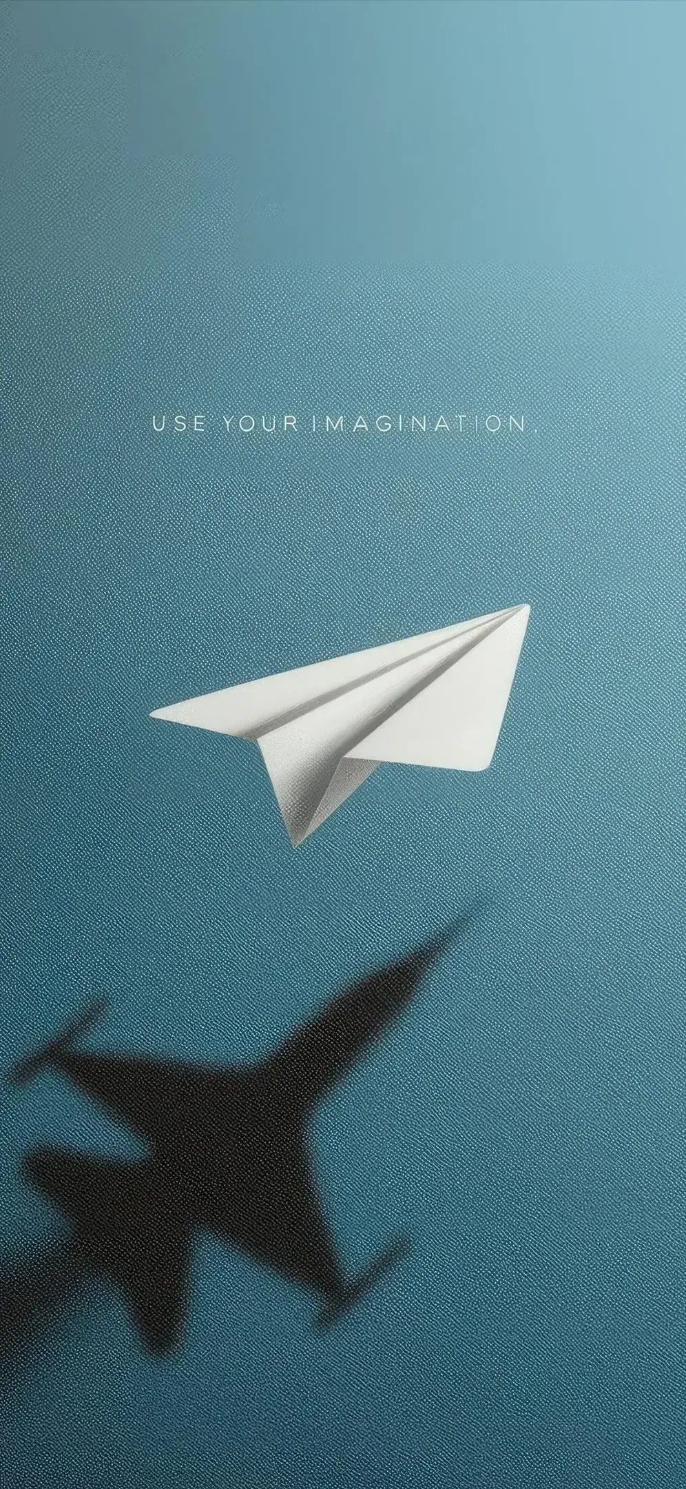 Paper Plane Paperplanes Inspirational Quote Use Your Imagination Blue Texture High Resolution Wallpapers For iPhone 13 14 15 16 Pro Max