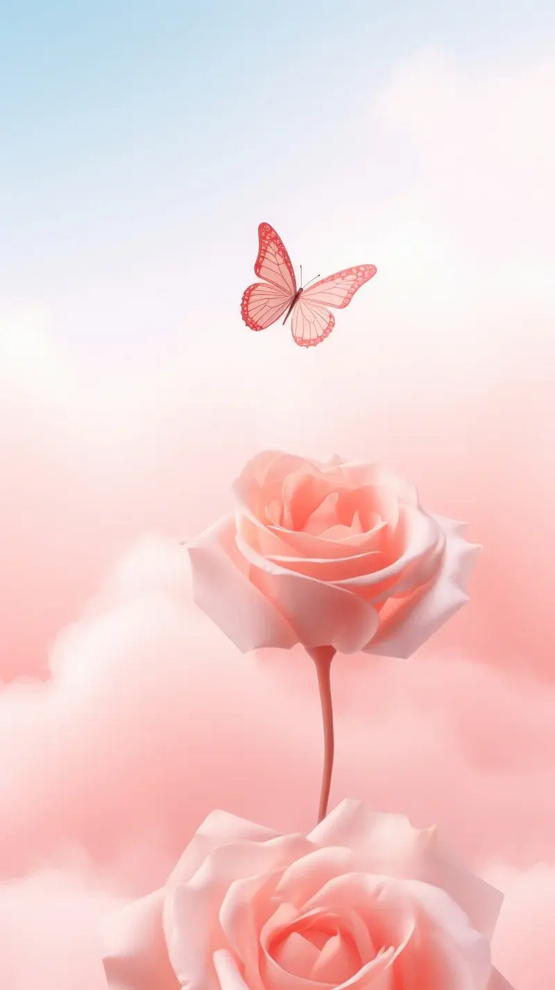 Pink Flower And Butterfly Wallpaper For Apple iPhone And Google Android 2025 Top Wallpapers