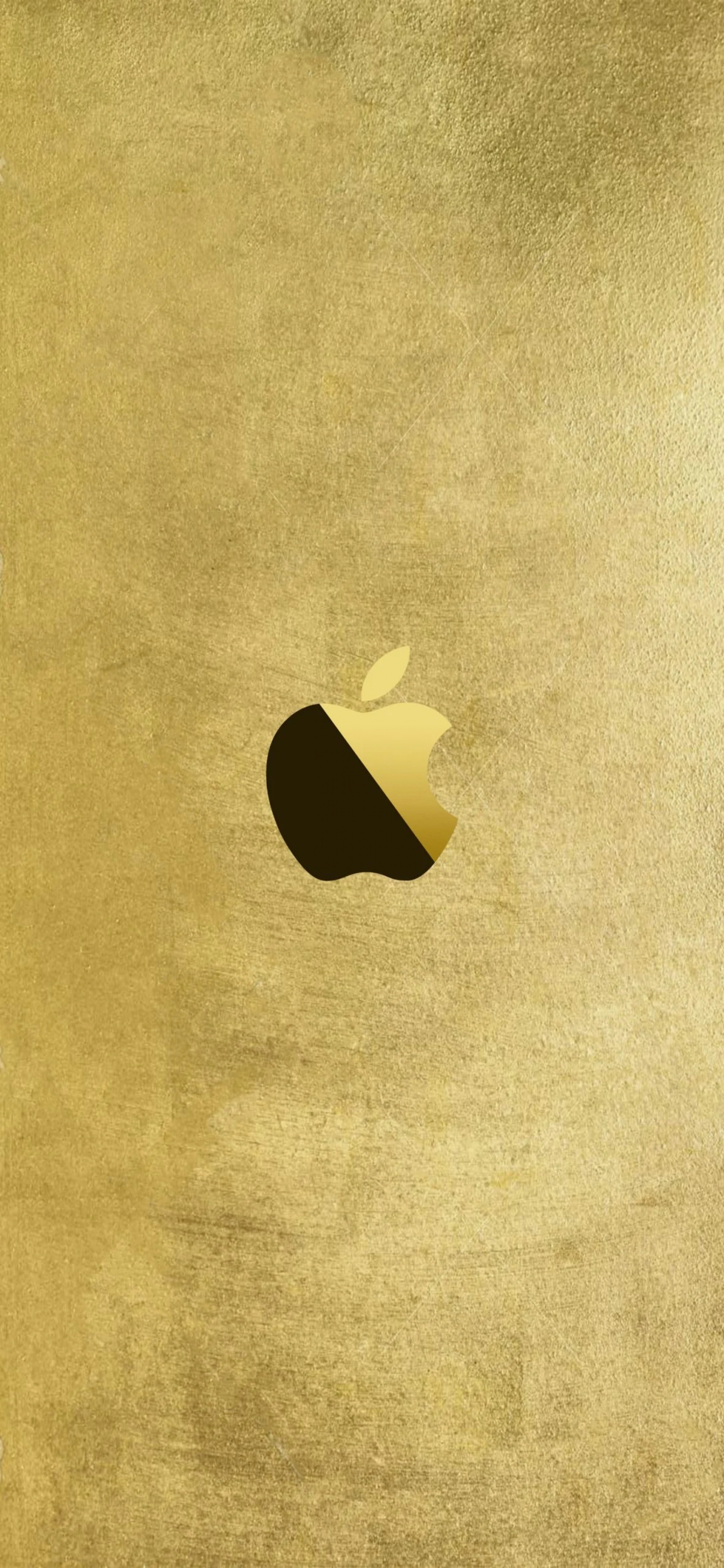 Popular Brushed Gold Metal Apple Incorporated Logo Textured