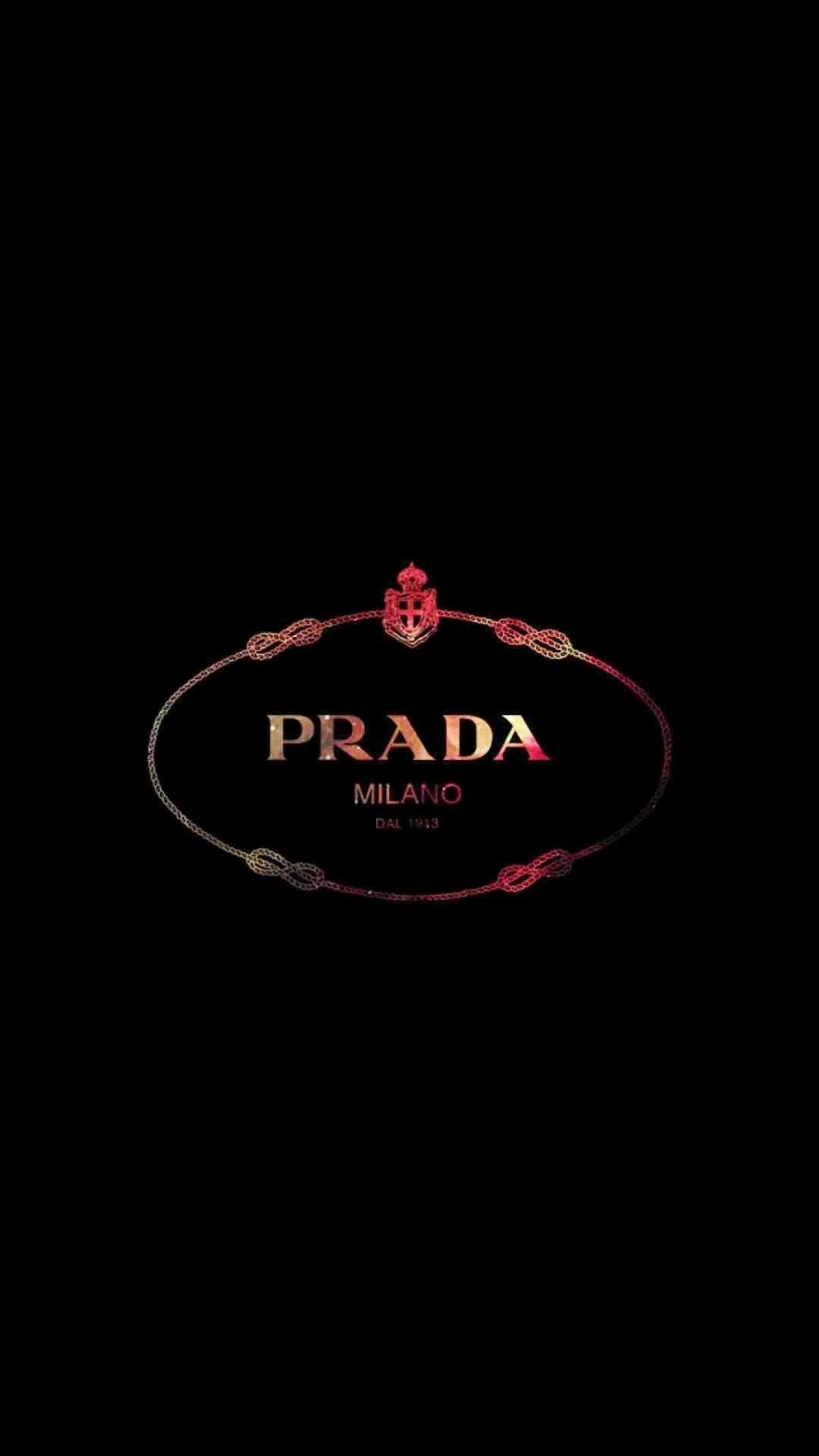 Prada Logo Luxury Brand 3D Metal