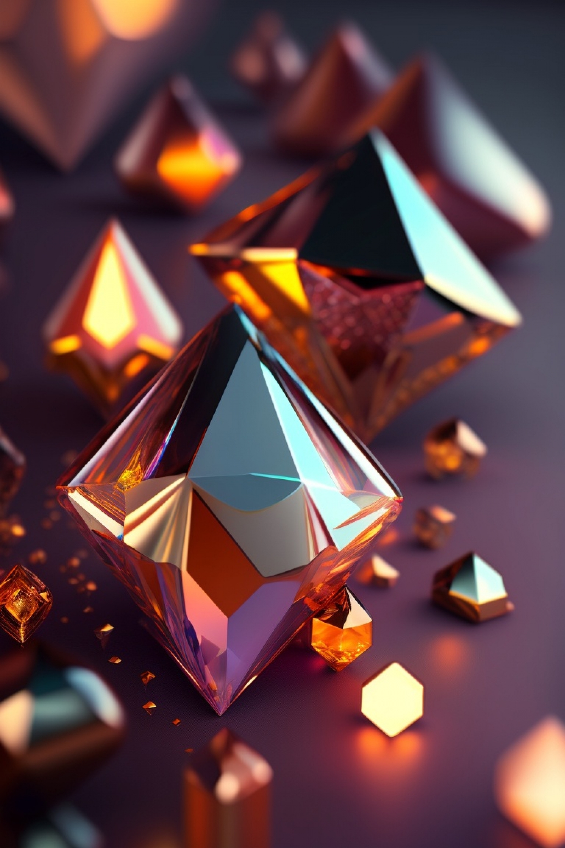 Precious Gemstones Gems Diamonds Digital Art