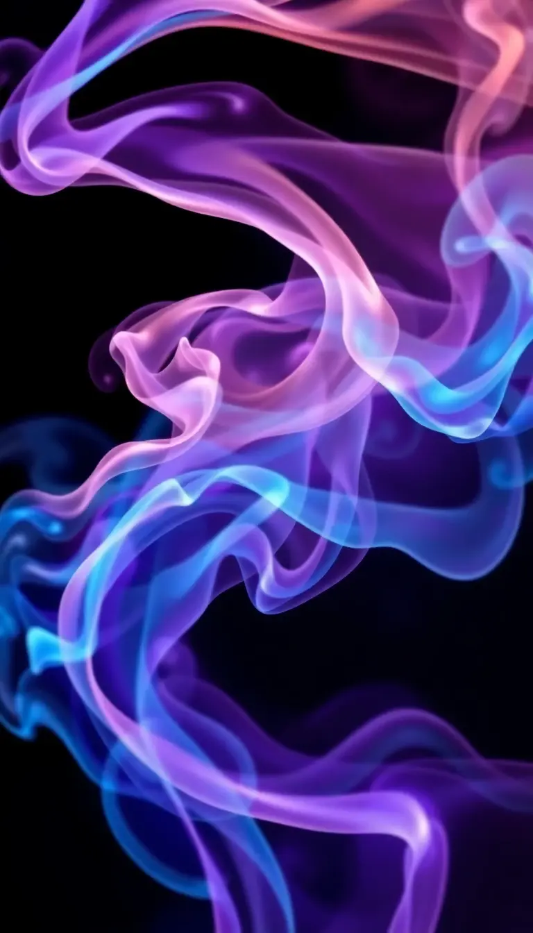 Purple And Blue Smoke Ink Neon