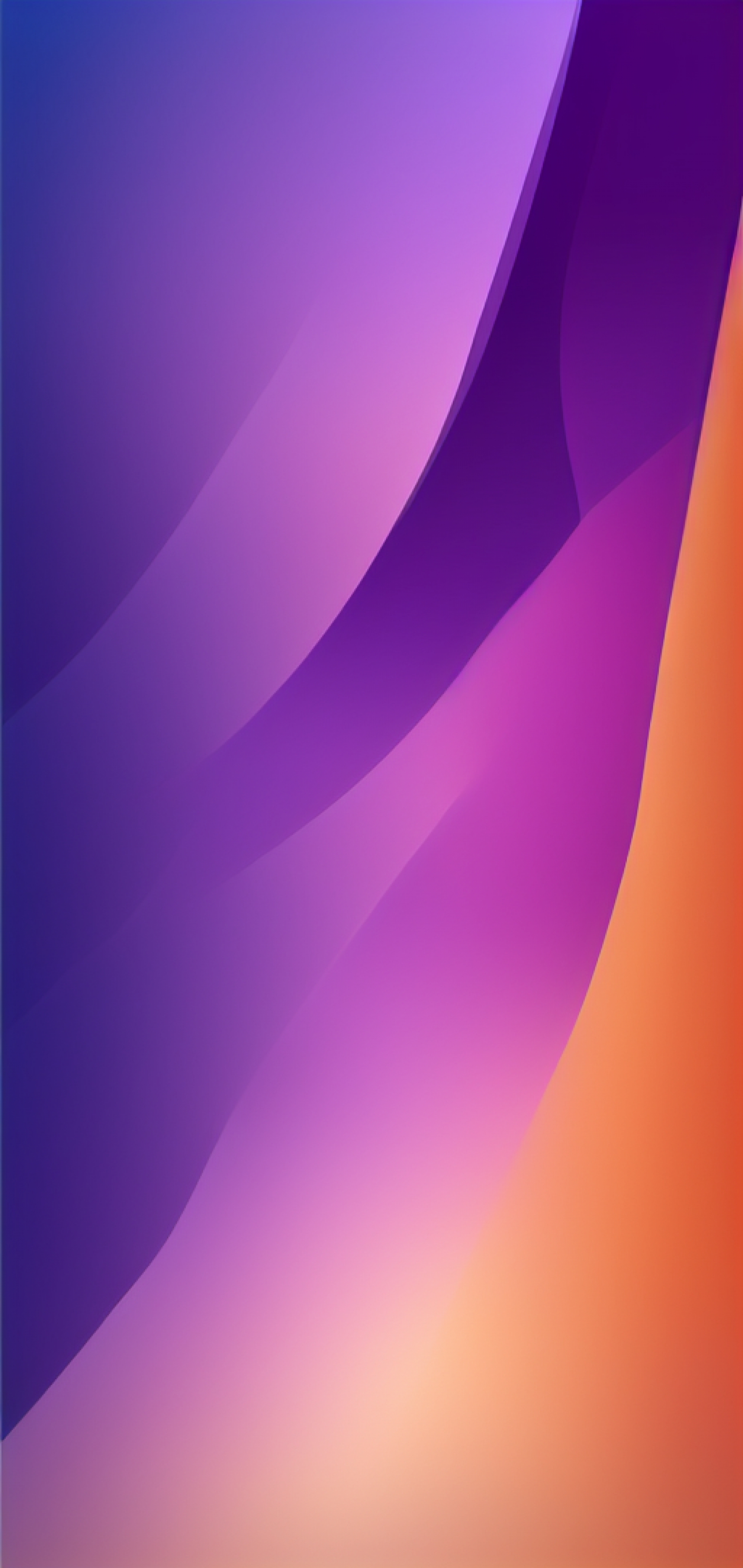 Purple And Orange Gradient Swirls Art