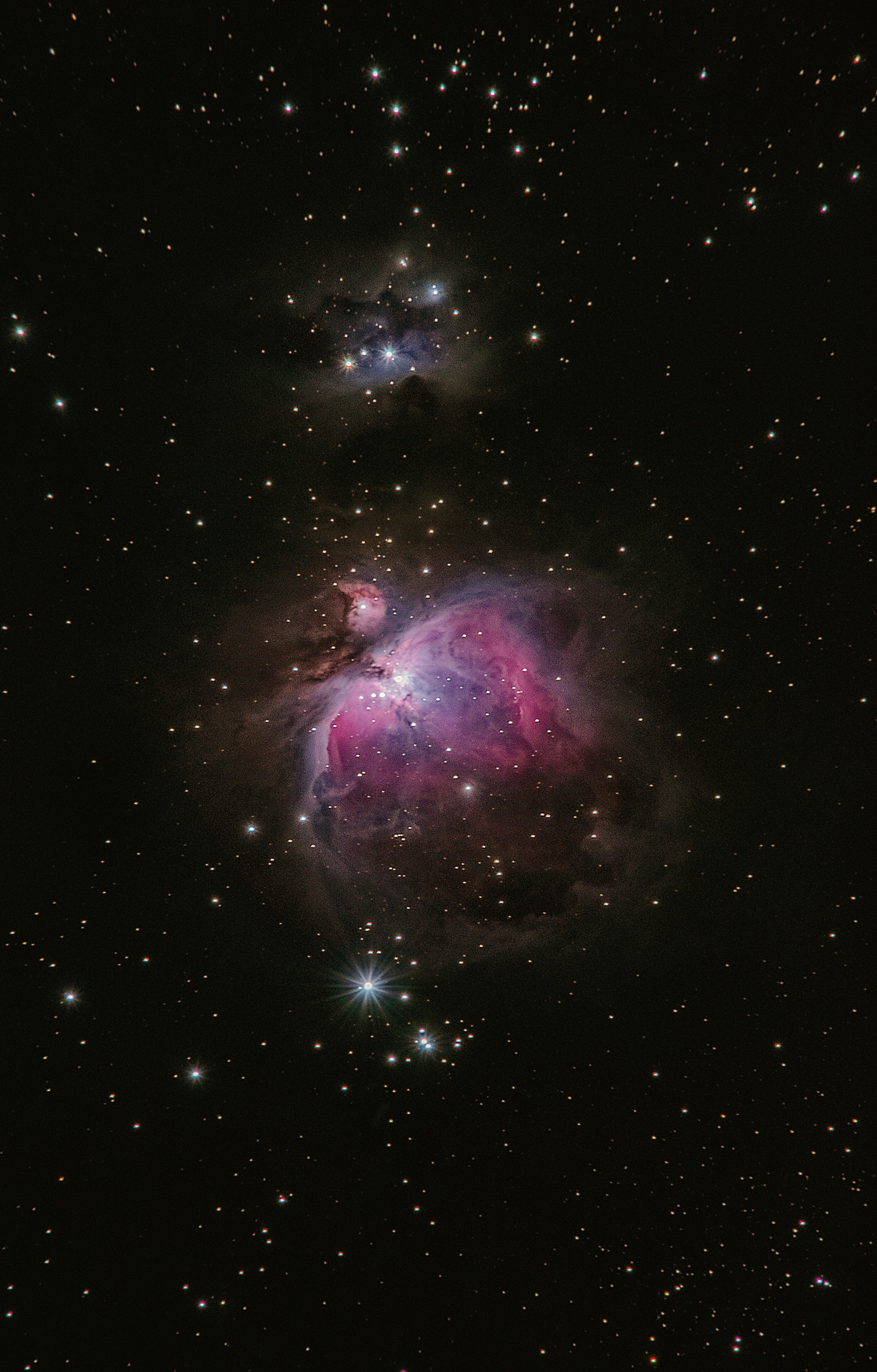 Purple And Pink Nebula In Deep Space