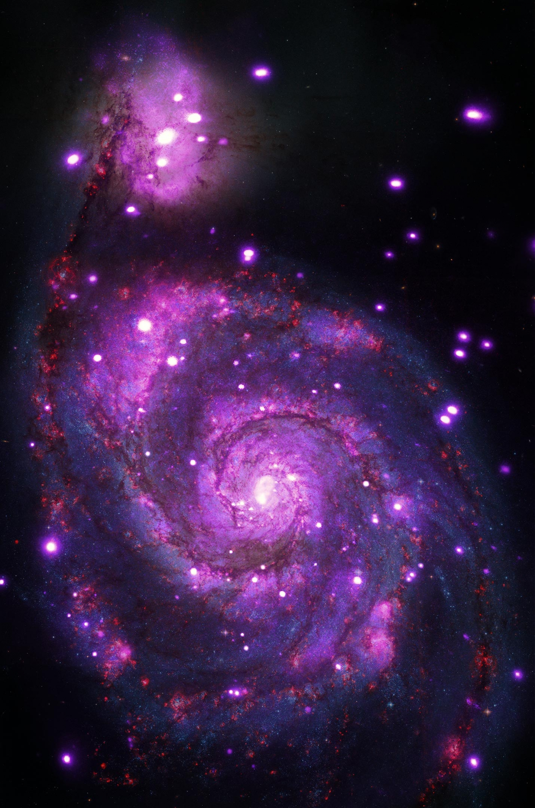 Purple Swirling Nebula Milkyway Galaxy Stars wallpaper for Apple iPhone, Apple Watch, Mac, iPad and Apple Watch