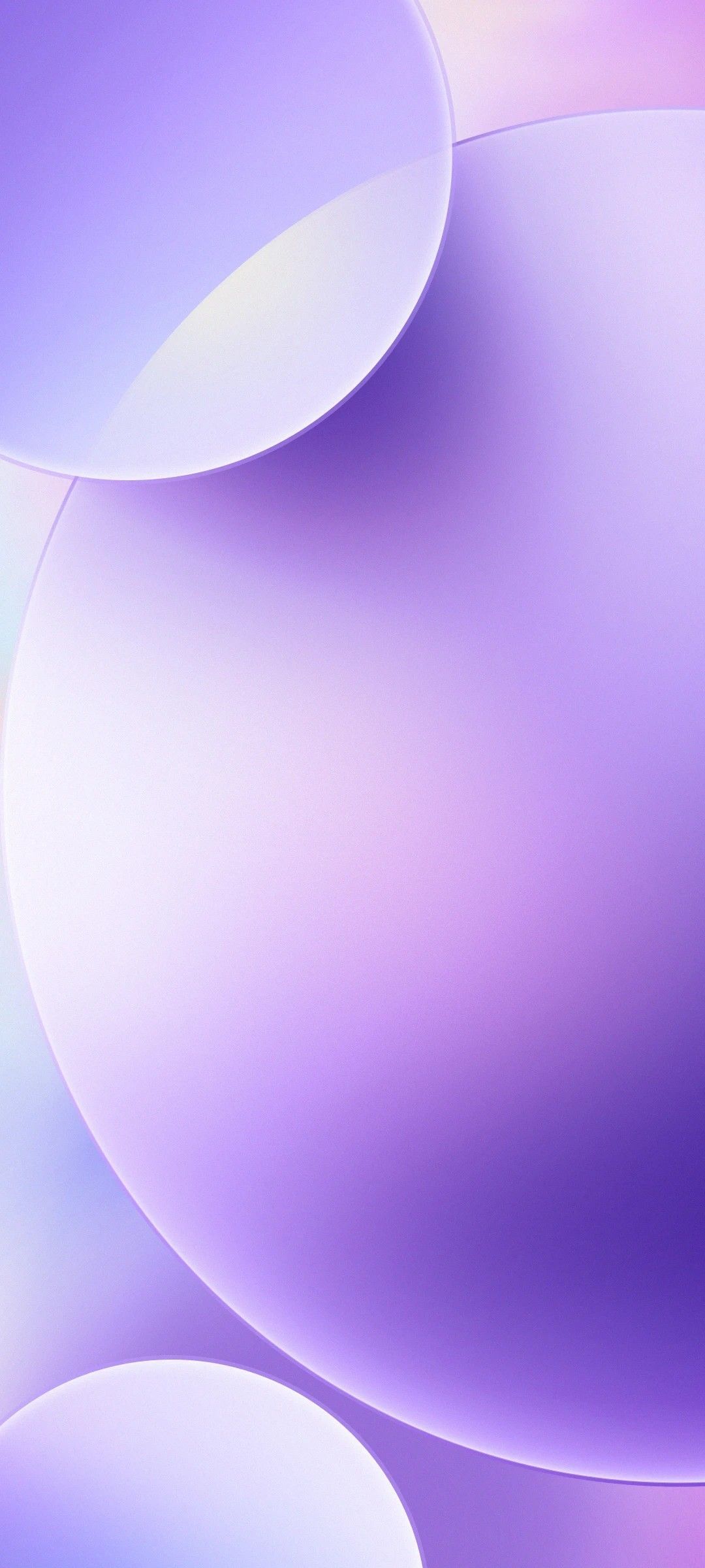 Purple Xiaomi Poco X2 Stock Wallpaper Bubbles Circles Circular Spheres Floating