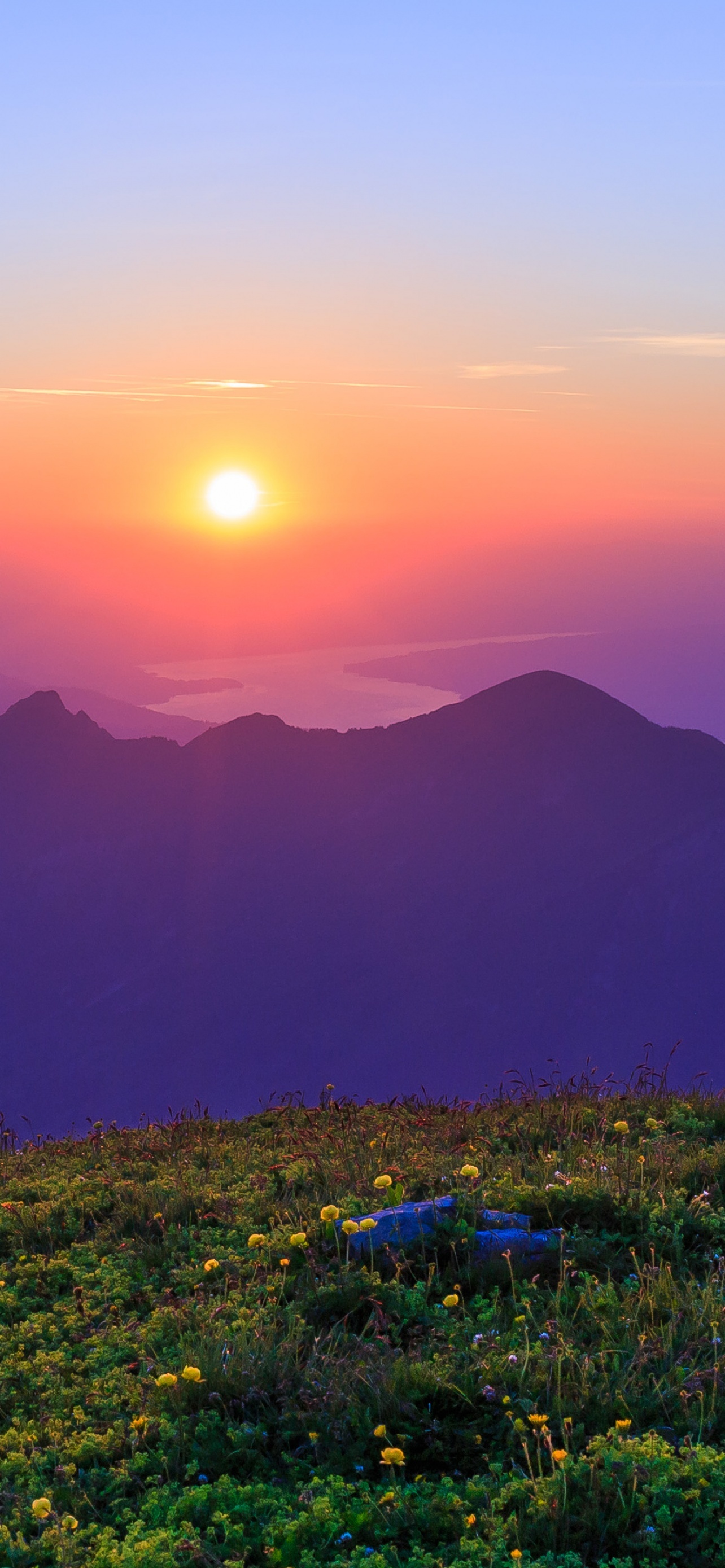 Rautispitz Sunset Mountain Range Evening Sky Dusk